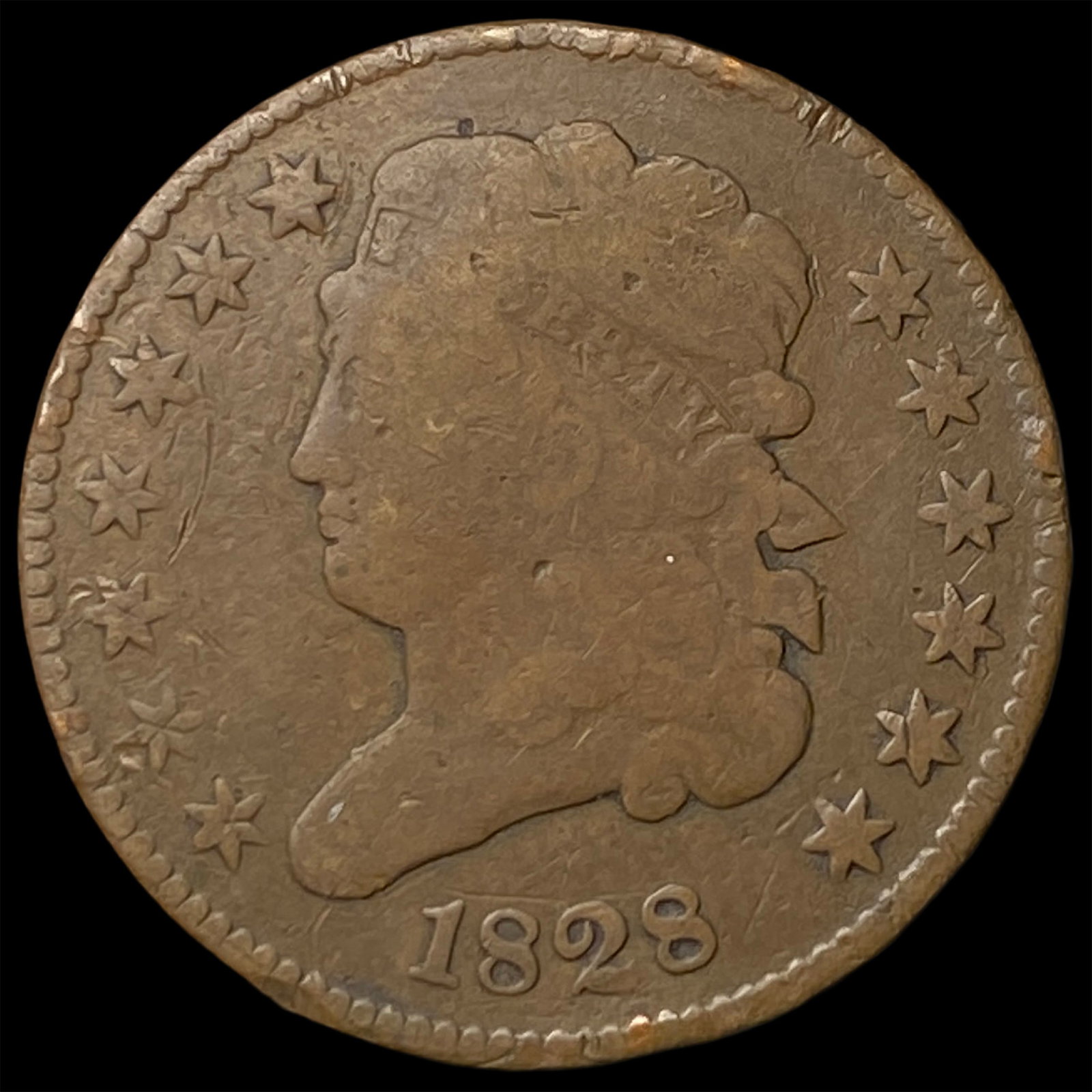 1828 Classic Head Half Cent NICELY CIRCULATED (1 of 2)