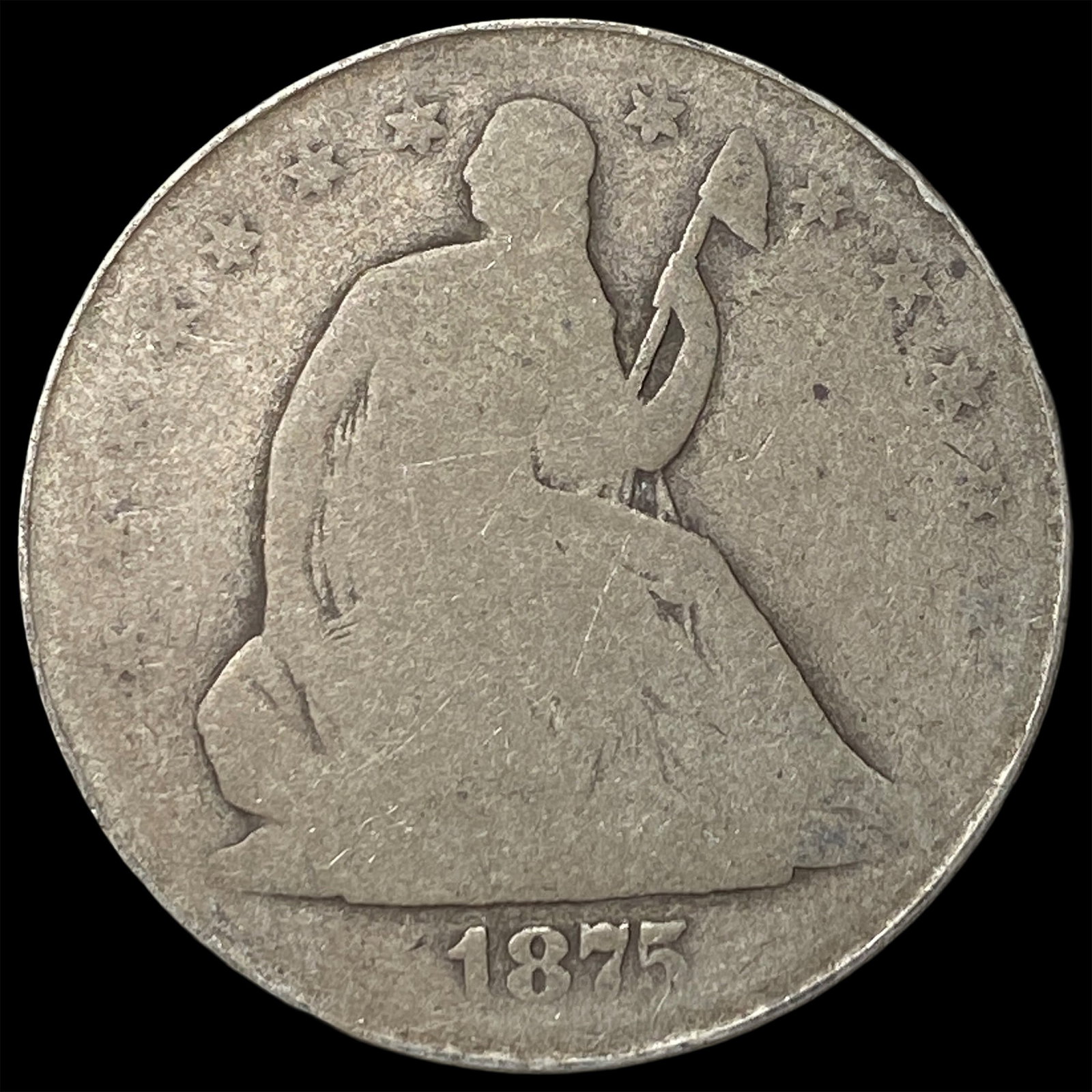 1875-S Seated Liberty Half Dollar NICELY CIRCULATED (1 of 2)