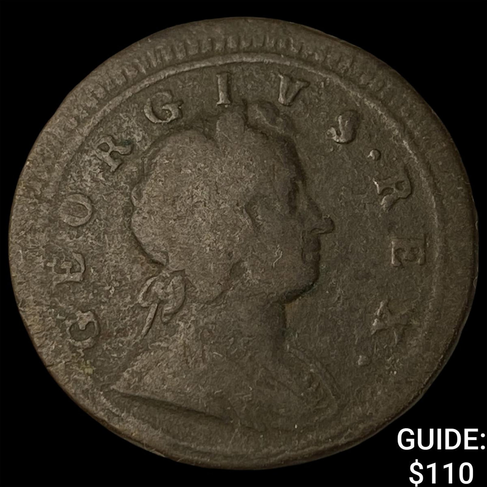 1724G Great Britain Copper 1/2 Penny (1 of 2)