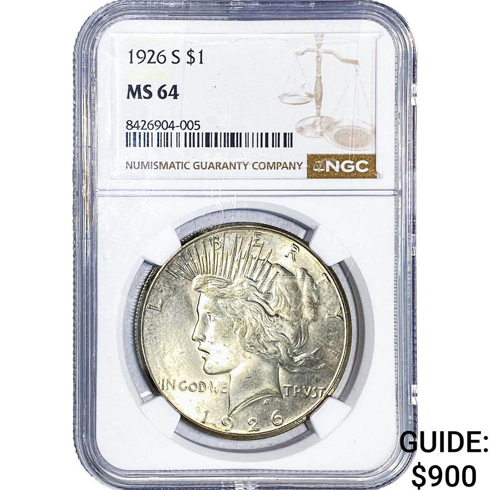 1926-S Silver Peace Dollar NGC MS64 (1 of 2)