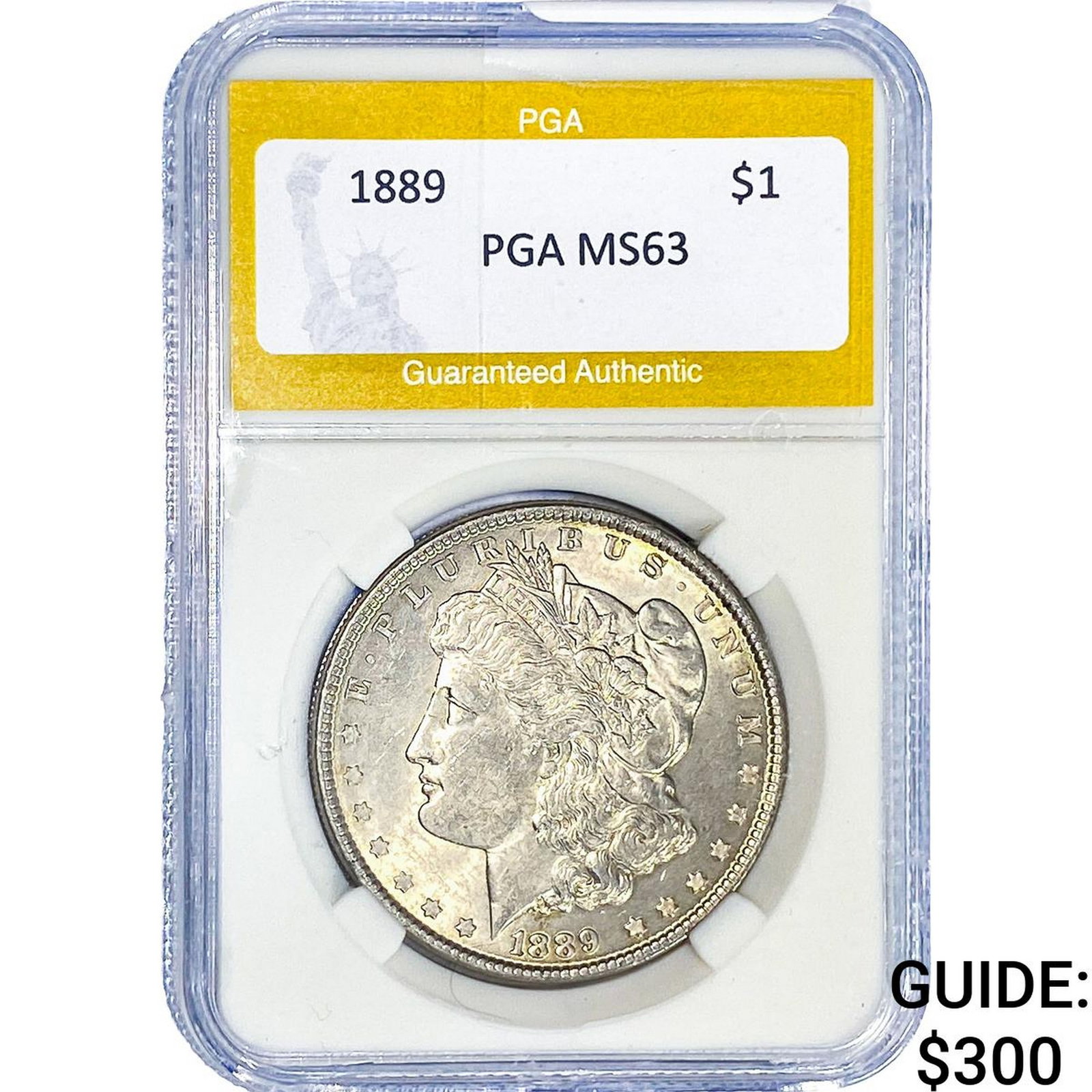 1889 Morgan Silver Dollar PGA MS63: 1889 Morgan Silver Dollar PGA MS63