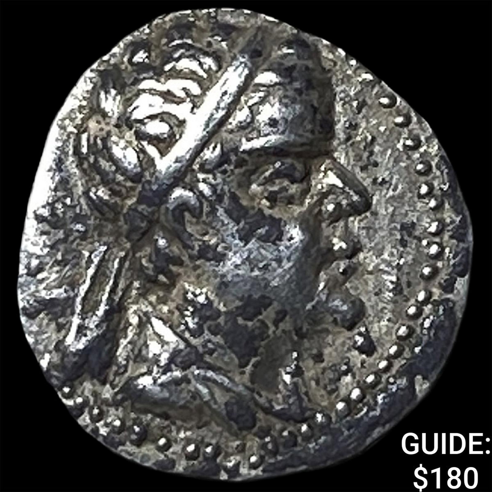 Bactria Ecuratides I c. 170-145 BC Silver Obol (1 of 2)