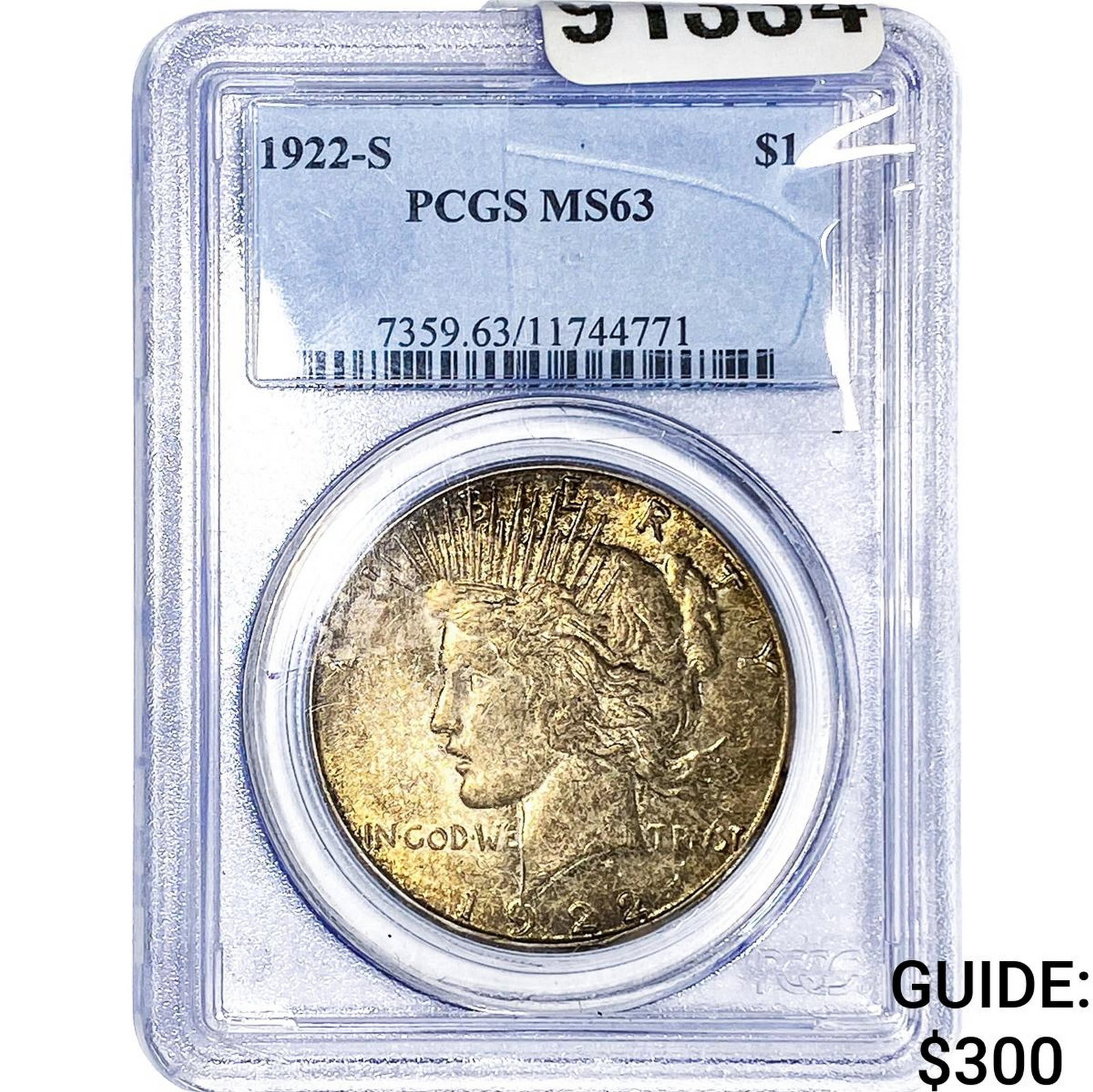 1922-S Silver Peace Dollar PCGS MS63 (1 of 2)