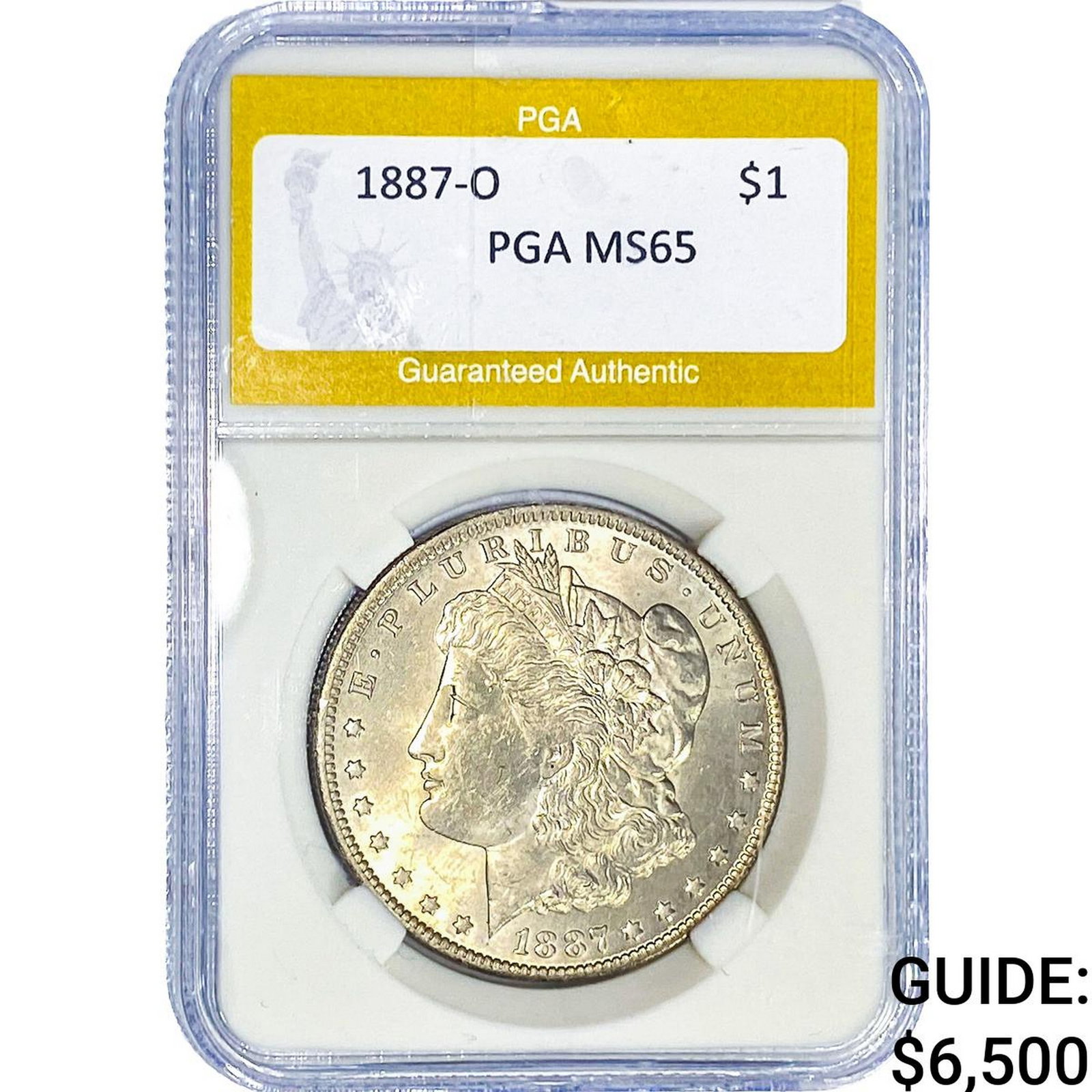 1887-O Morgan Silver Dollar PGA MS65 (1 of 2)
