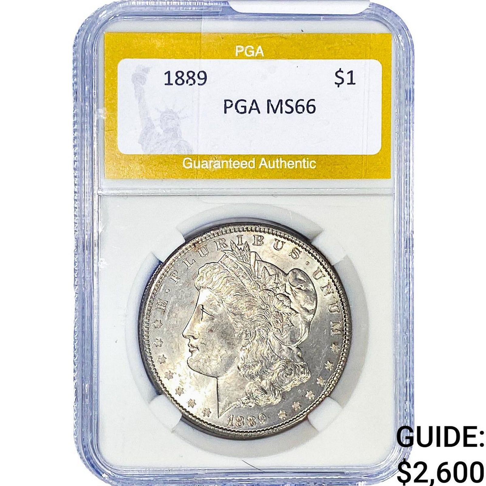 1889 Morgan Silver Dollar PGA MS66: 1889 Morgan Silver Dollar PGA MS66