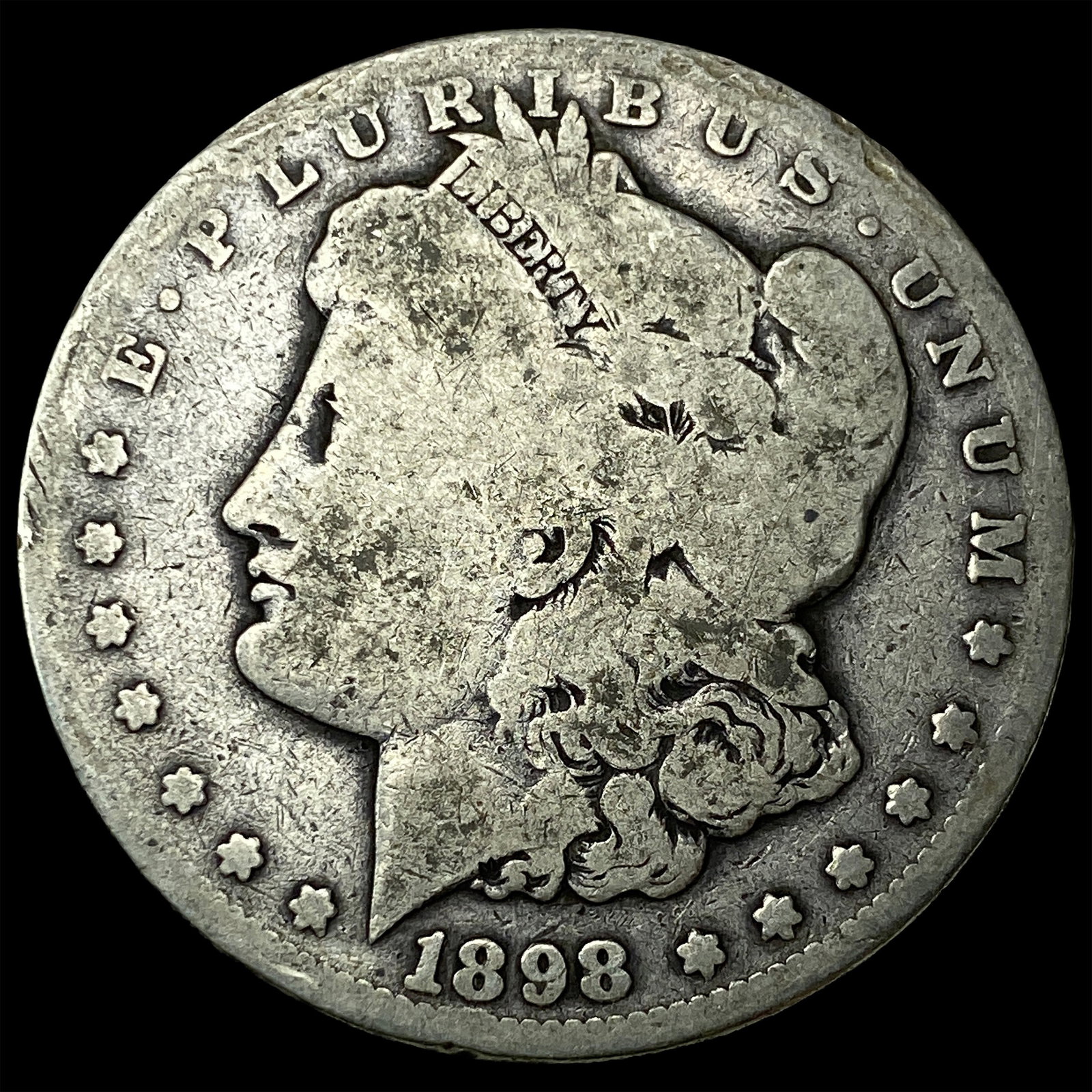 1898-S Silver Morgan Dollar LIGHTLY CIRCULATED: 1898-S Silver Morgan Dollar LIGHTLY CIRCULATED