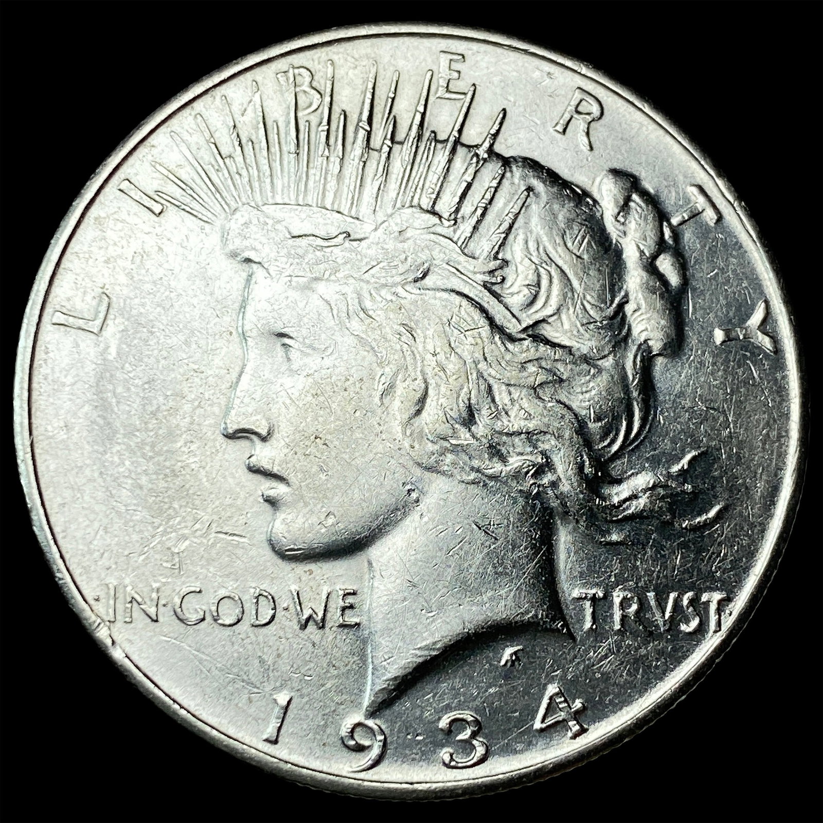 1934 Silver Peace Dollar CLOSELY UNCIRCULATED: 1934 Silver Peace Dollar CLOSELY UNCIRCULATED