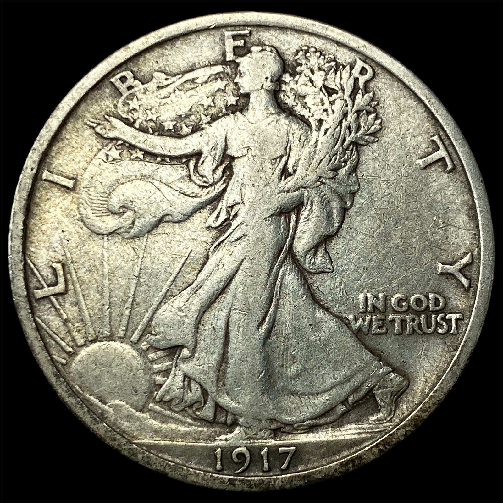 1917 Walking Liberty Half Dollar NEARLY UNCIRCULATED (1 of 2)