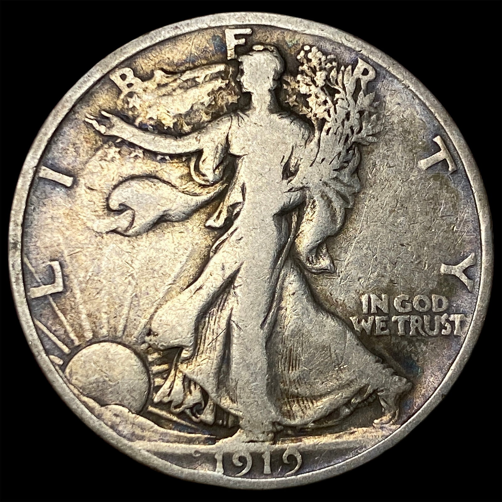 1919 Walking Liberty Half Dollar LIGHTLY CIRCULATED: 1919 Walking Liberty Half Dollar LIGHTLY CIRCULATED