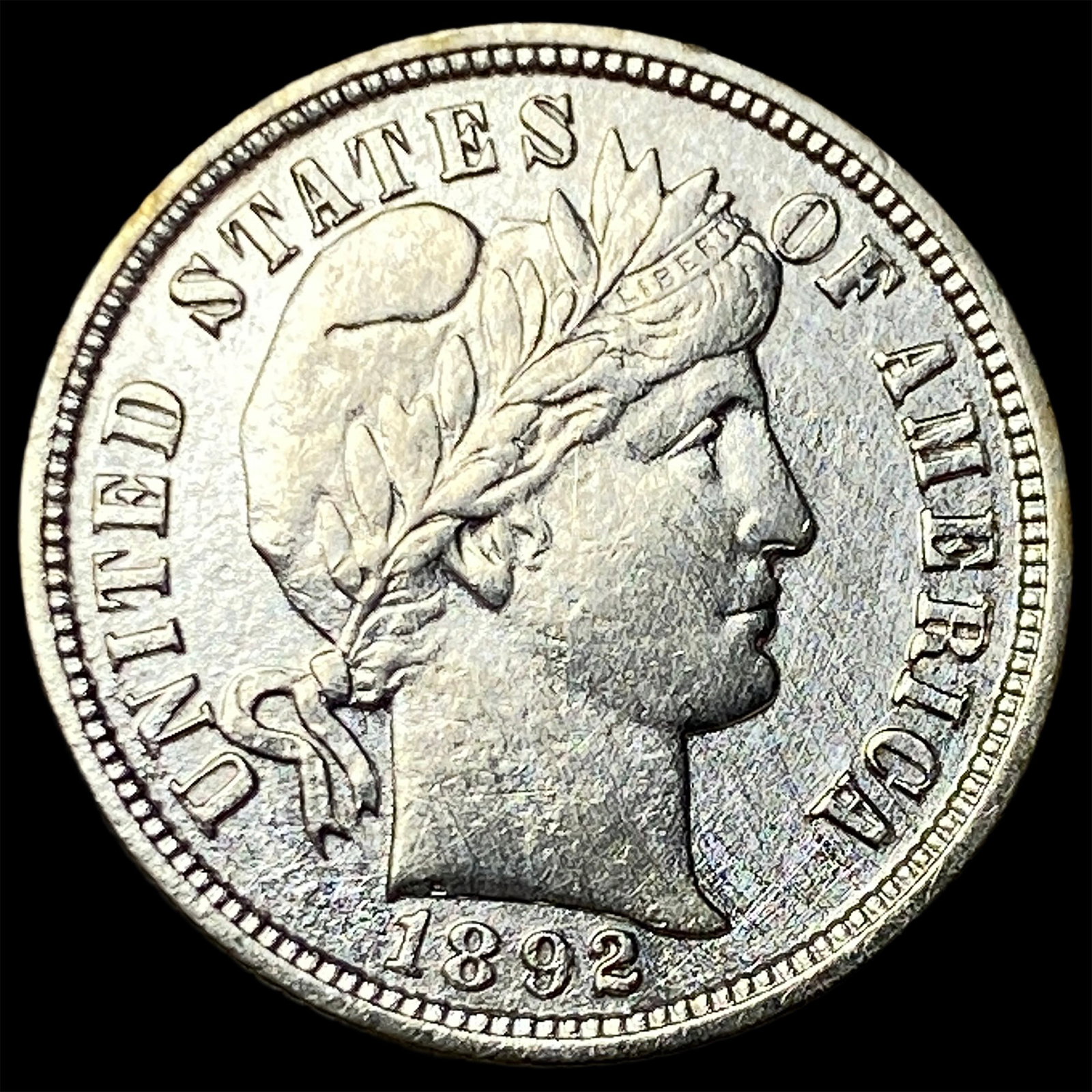 1892-O Silver Barber Dime CLOSELY UNCIRCULATED: 1892-O Silver Barber Dime CLOSELY UNCIRCULATED