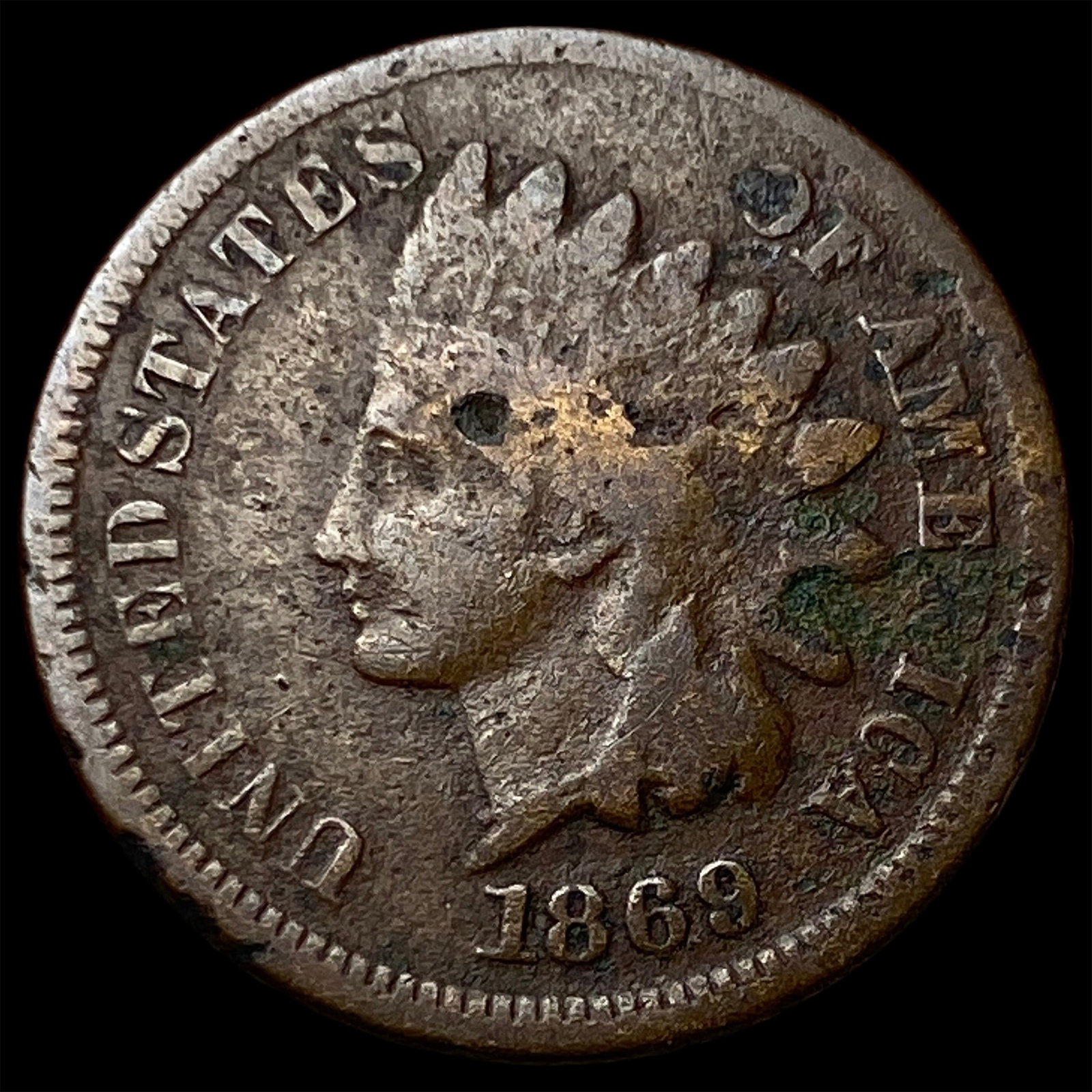 1869 Indian Head Cent NICELY CIRCULATED (1 of 2)