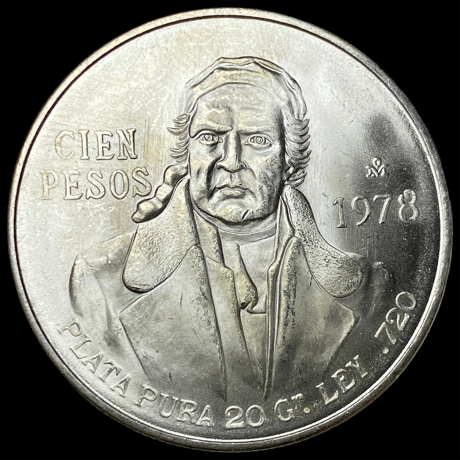 1978 Mexico Silver 100 Pesos CHOICE BU (1 of 2)