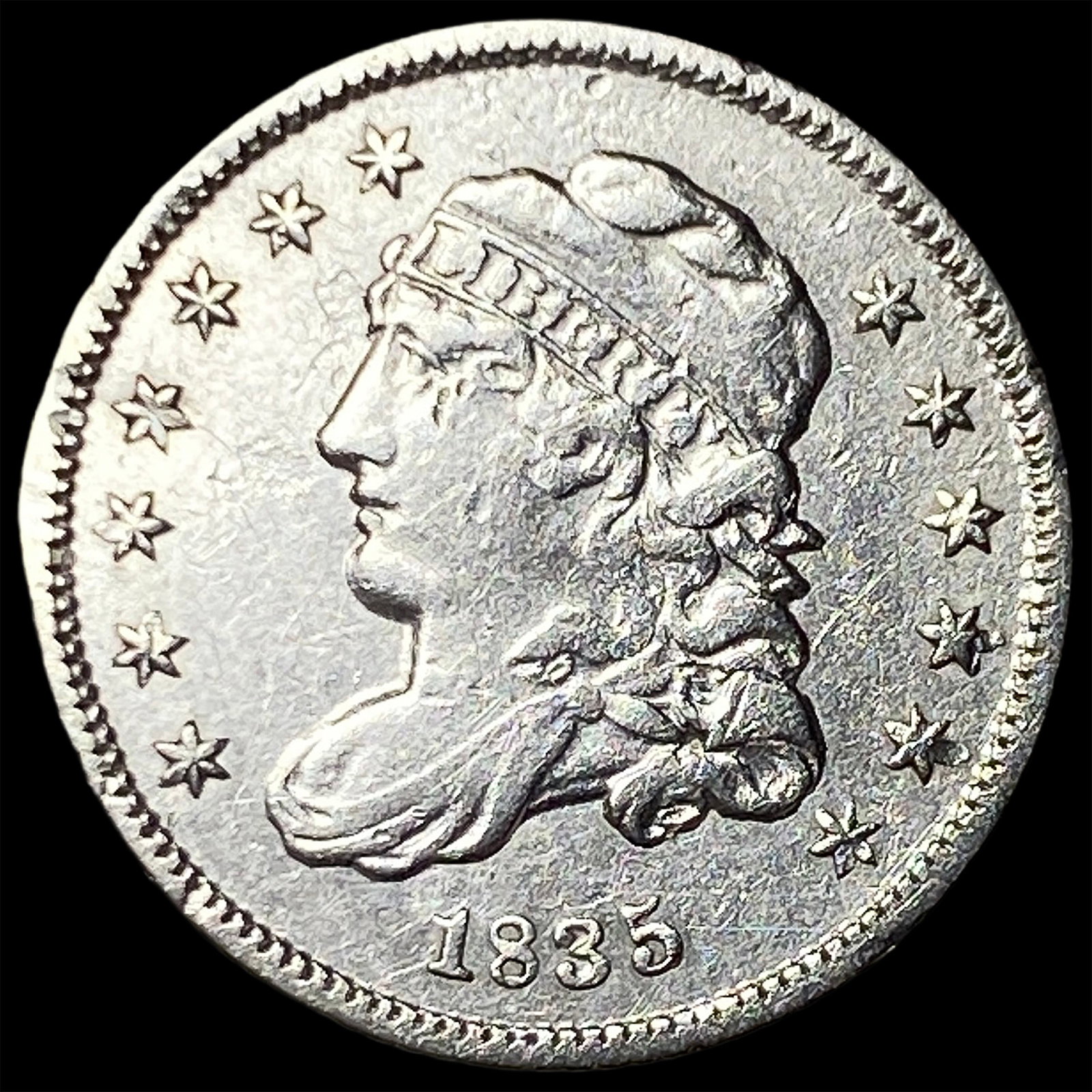 1835 Capped Bust Half Dime NEARLY UNCIRCULATED (1 of 2)