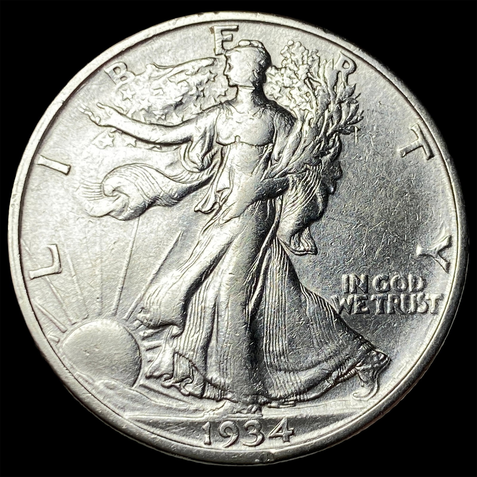 1934-D Walking Liberty Silver Half Dollar CLOSELY UNCIRCULATED (1 of 2)
