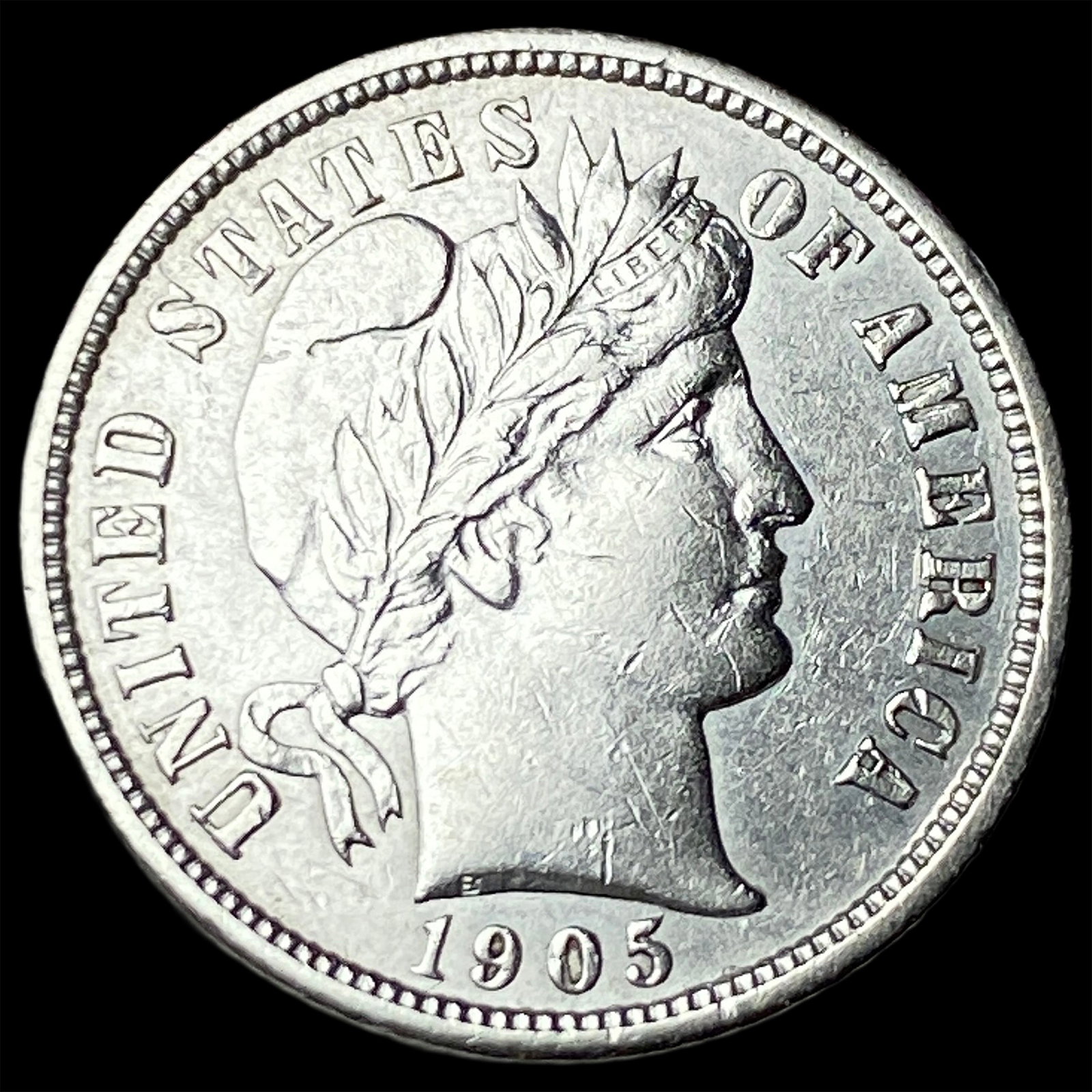 1905-O Silver Barber Dime CLOSELY UNCIRCULATED (1 of 2)