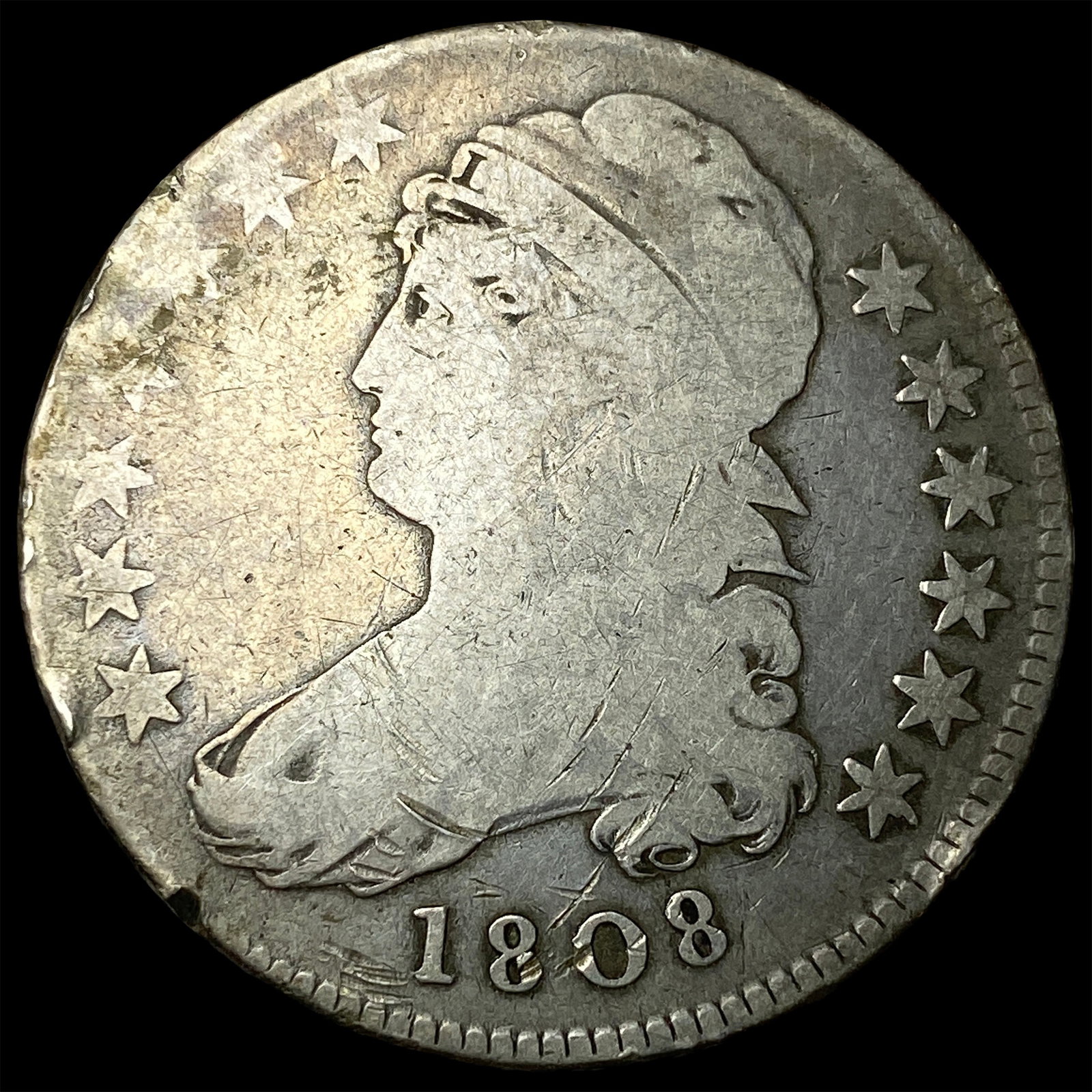 1808 Capped Bust Half Dollar LIGHTLY CIRCULATED (1 of 2)