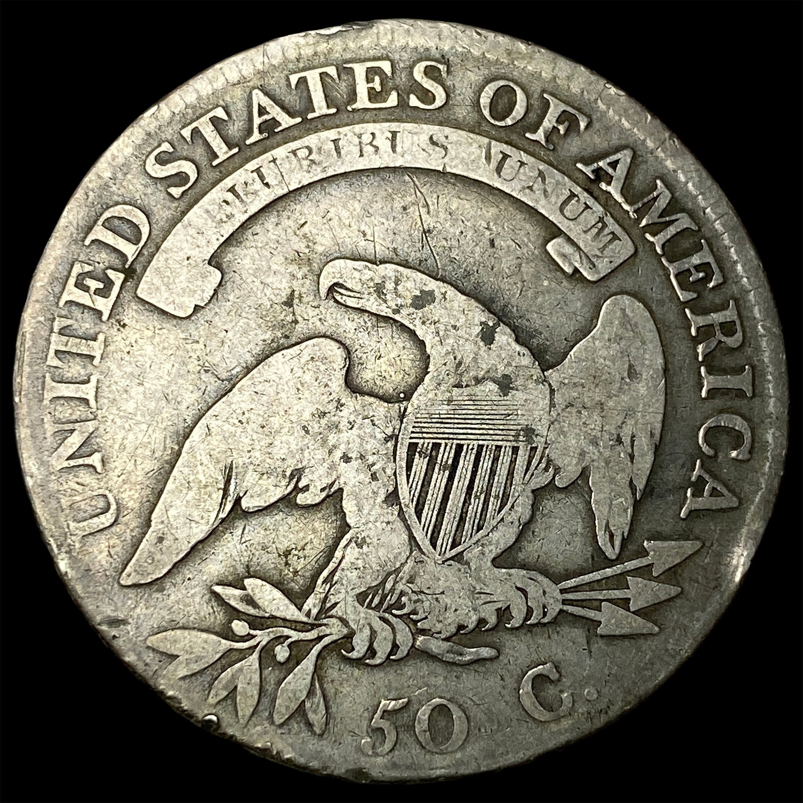 1808 Capped Bust Half Dollar LIGHTLY CIRCULATED - 2