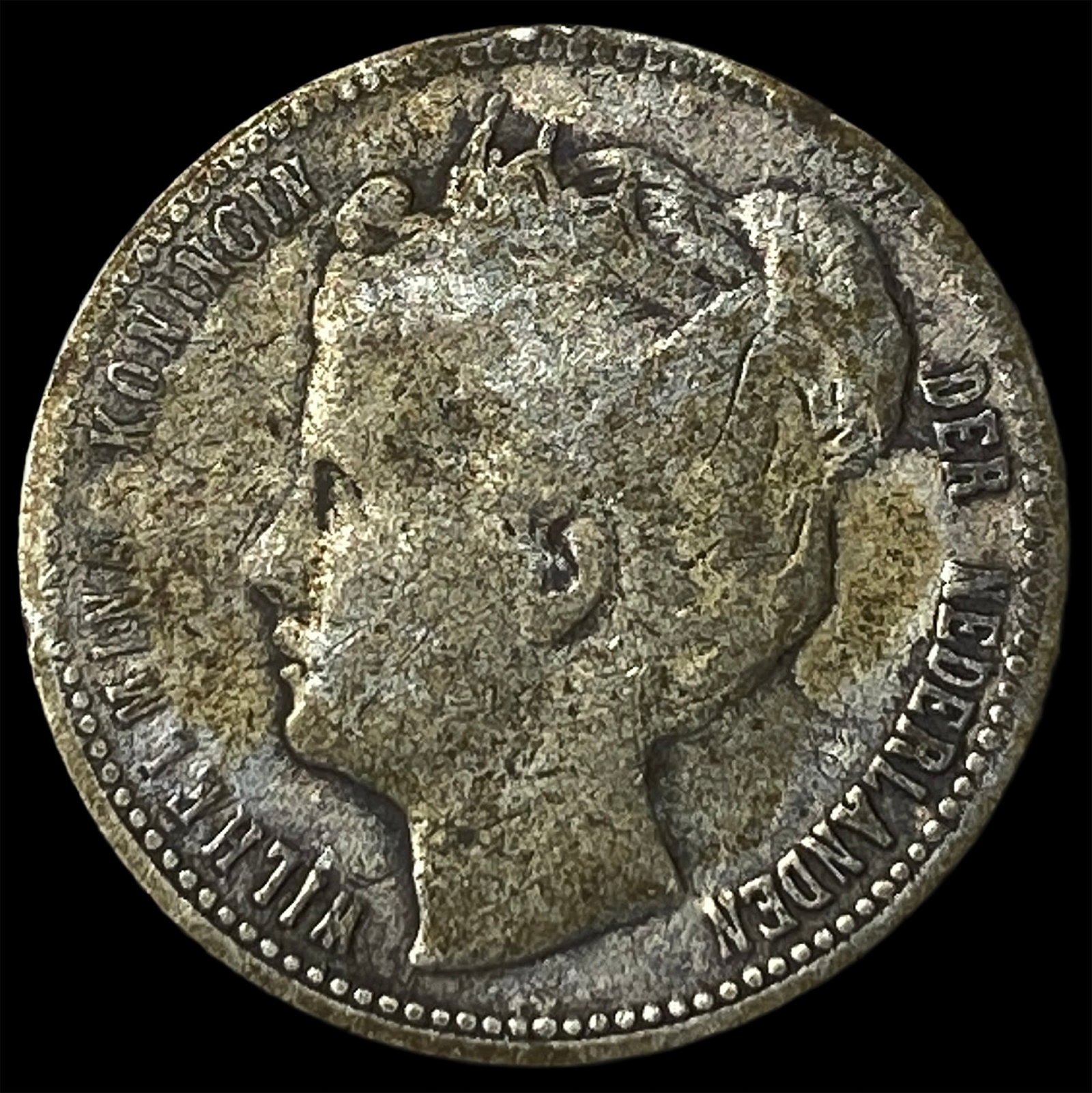 1900 Curacao Silver 1/4 Gulden: 1900 Curacao Silver 1/4 Gulden