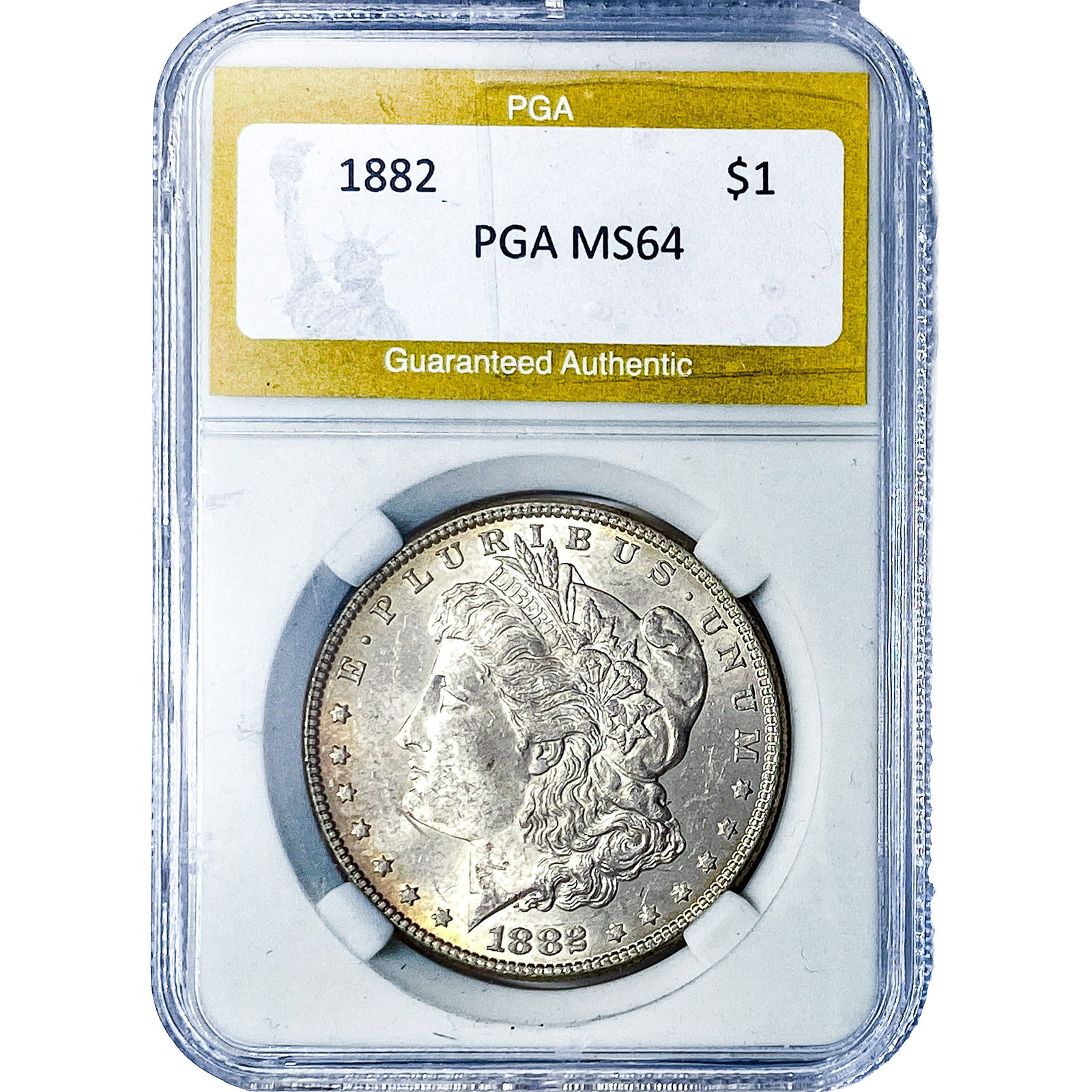 1882 Morgan Silver Dollar PGA MS64: 1882 Morgan Silver Dollar PGA MS64