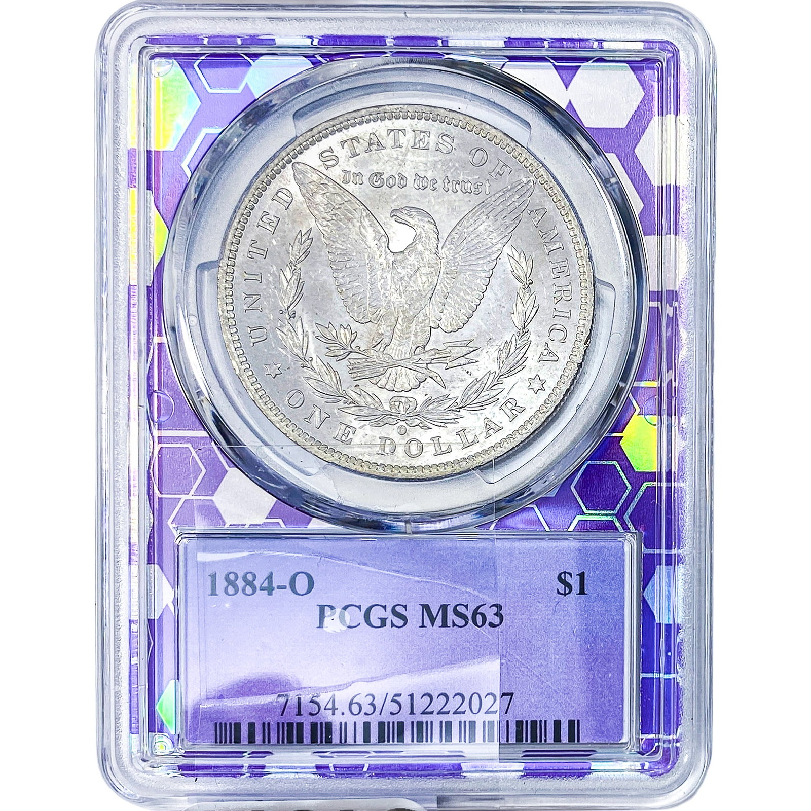 1884-O Morgan Silver Dollar PCGS MS63: 1884-O Morgan Silver Dollar PCGS MS63