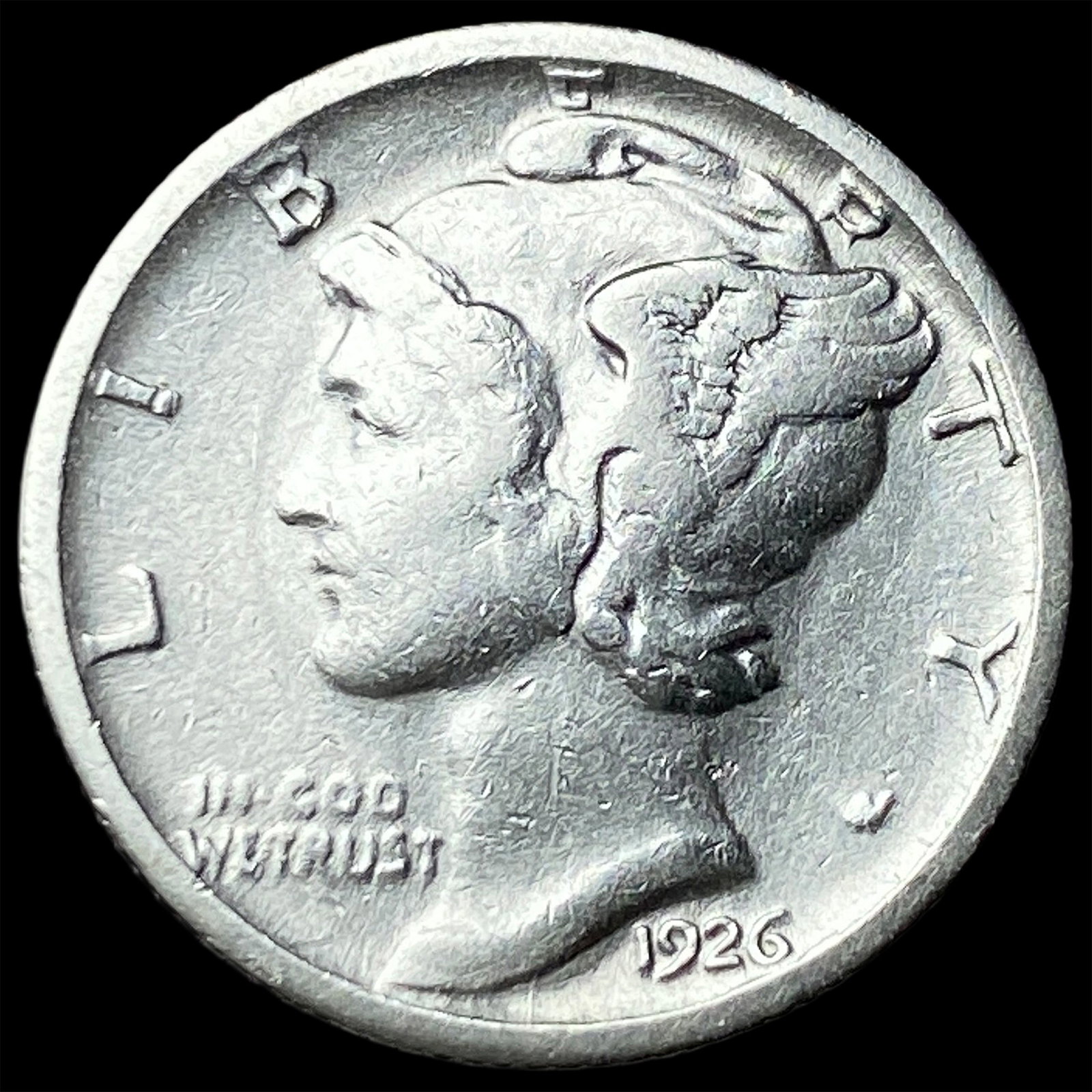 1926-S Silver Mercury Dime CLOSELY UNCIRCULATED: 1926-S Silver Mercury Dime CLOSELY UNCIRCULATED