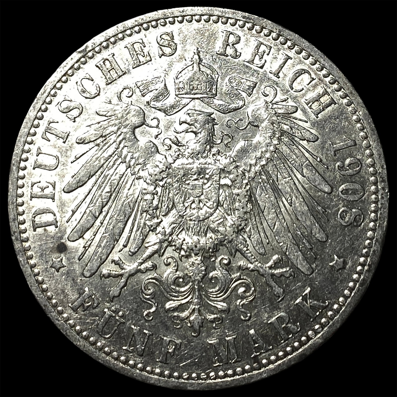 1908A Germany Silver 5 Mark - 2