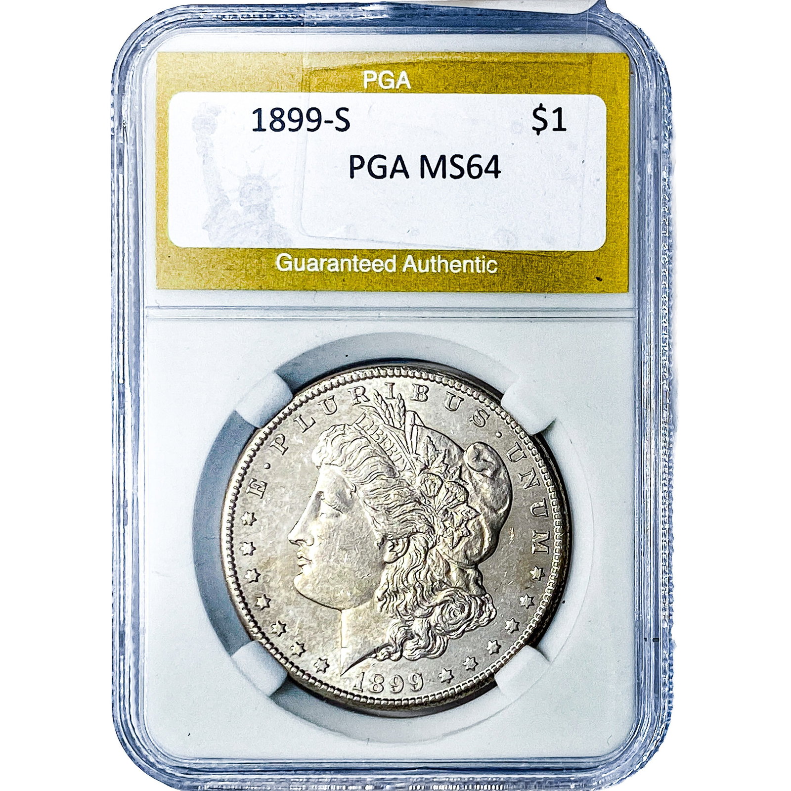1899-S Morgan Silver Dollar PGA MS64: 1899-S Morgan Silver Dollar PGA MS64