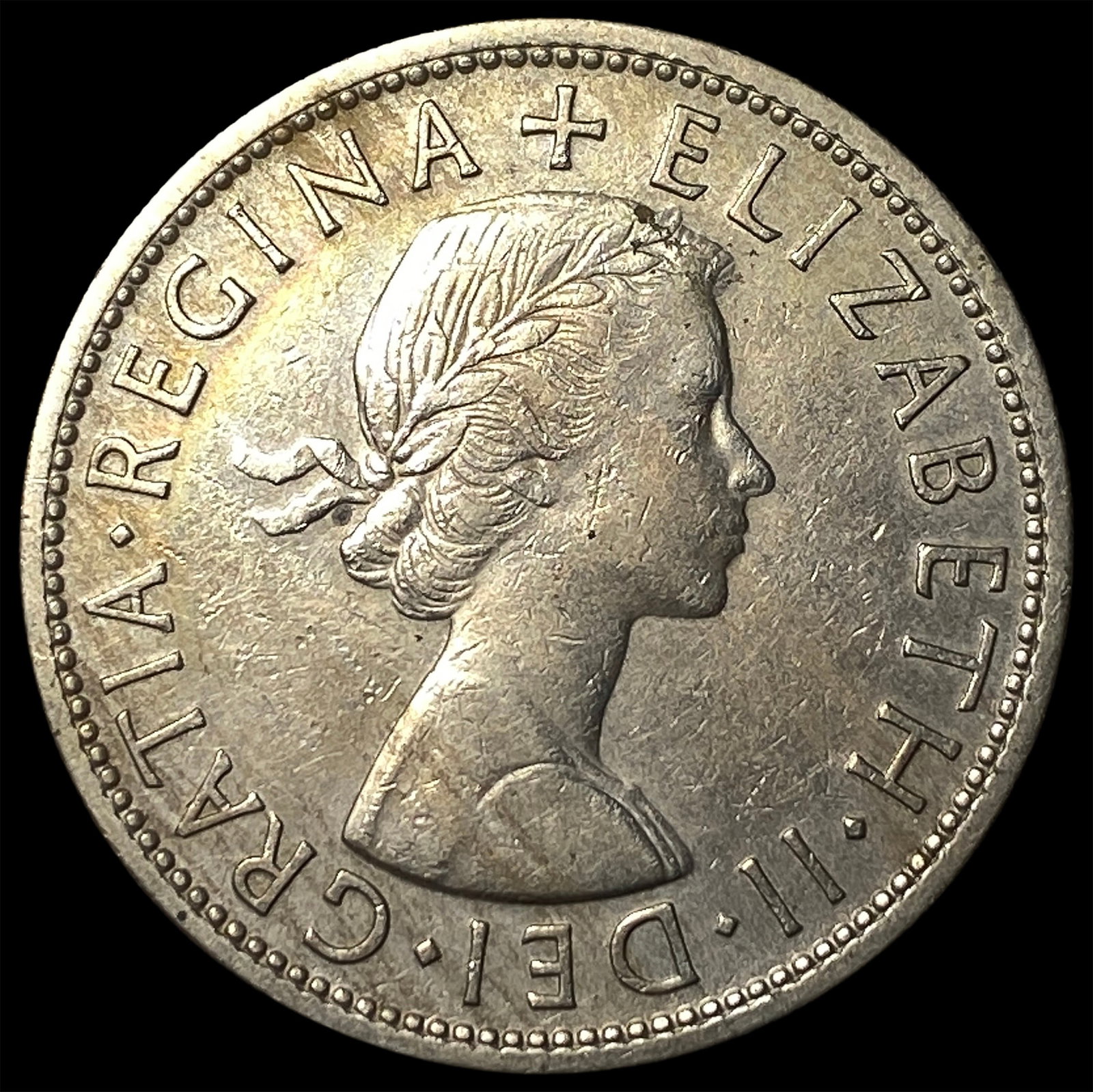 1957 Great Britain Copper Nickel 1/2 Crown: 1957 Great Britain Copper Nickel 1/2 Crown