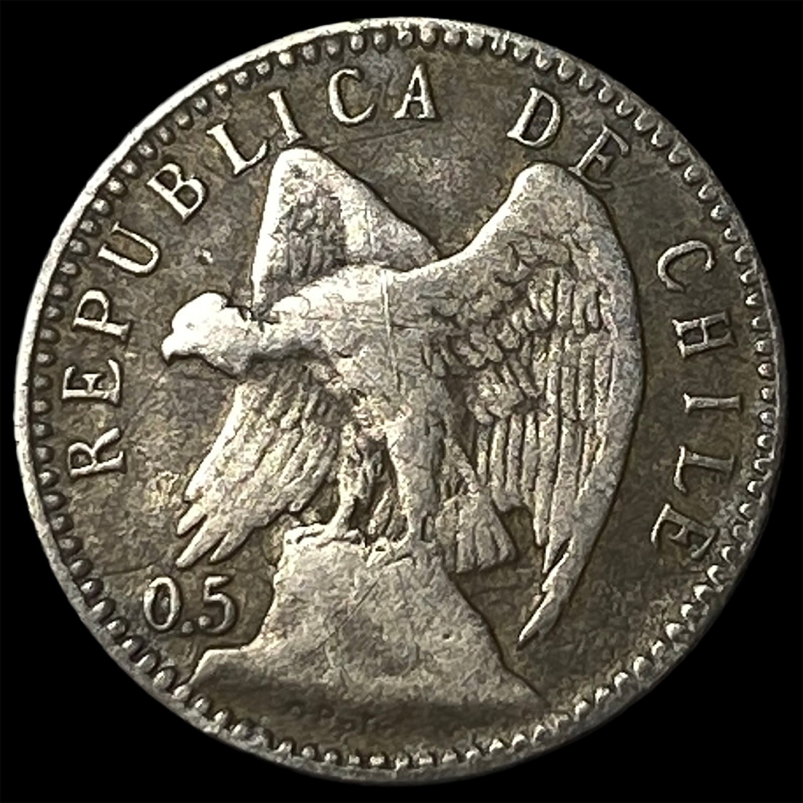 1904/1 Chile Silve 5 Centavos: 1904/1 Chile Silve 5 Centavos