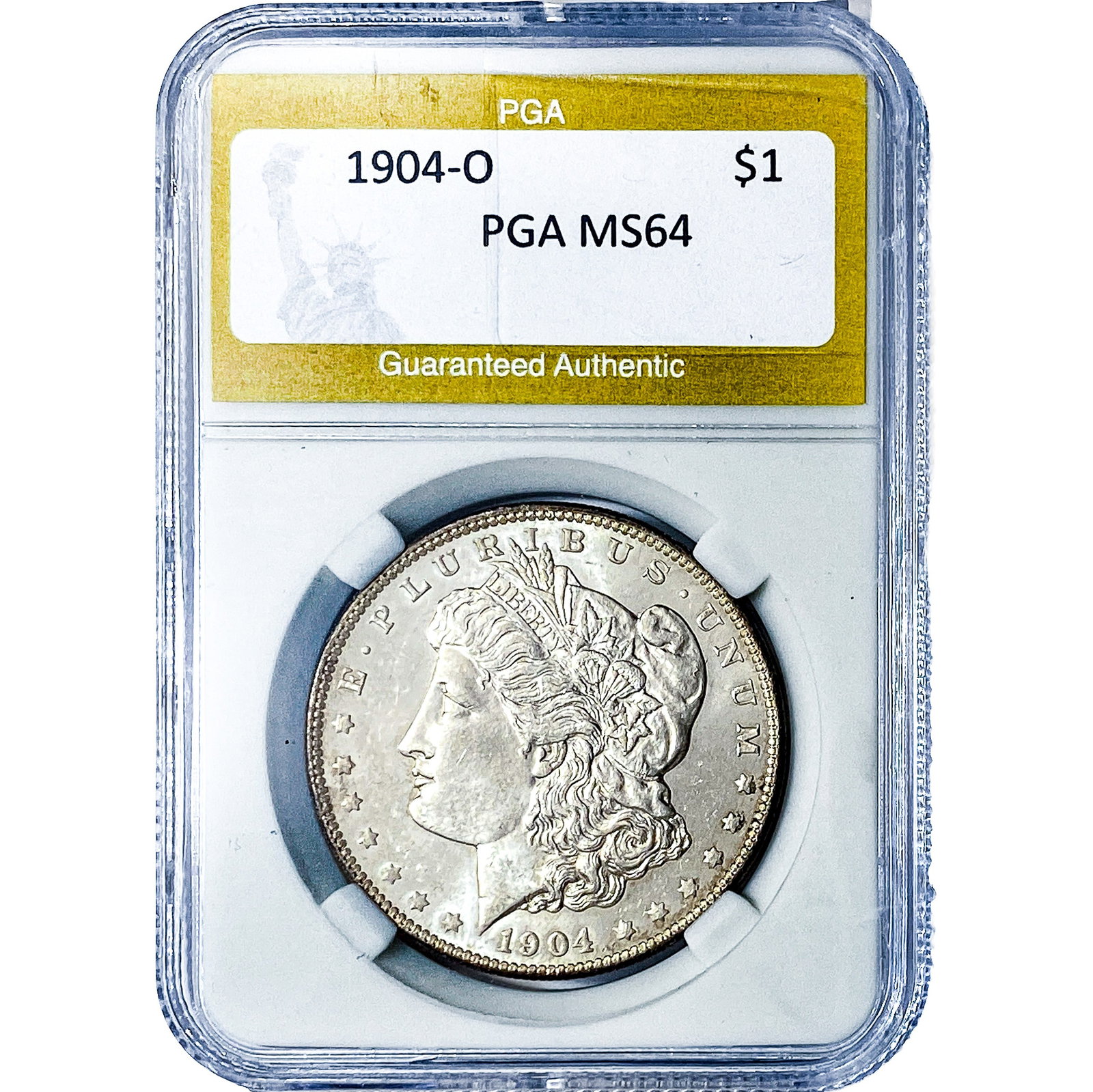 1904-O Morgan Silver Dollar PGA MS64: 1904-O Morgan Silver Dollar PGA MS64