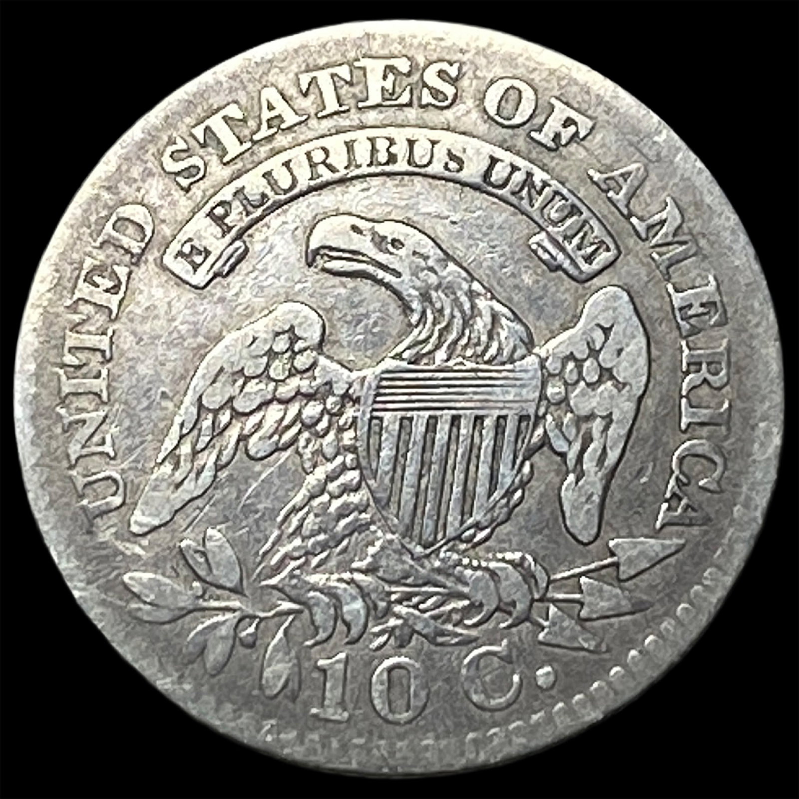 1827 Capped Bust Dime LIGHTLY CIRCULATED - 2