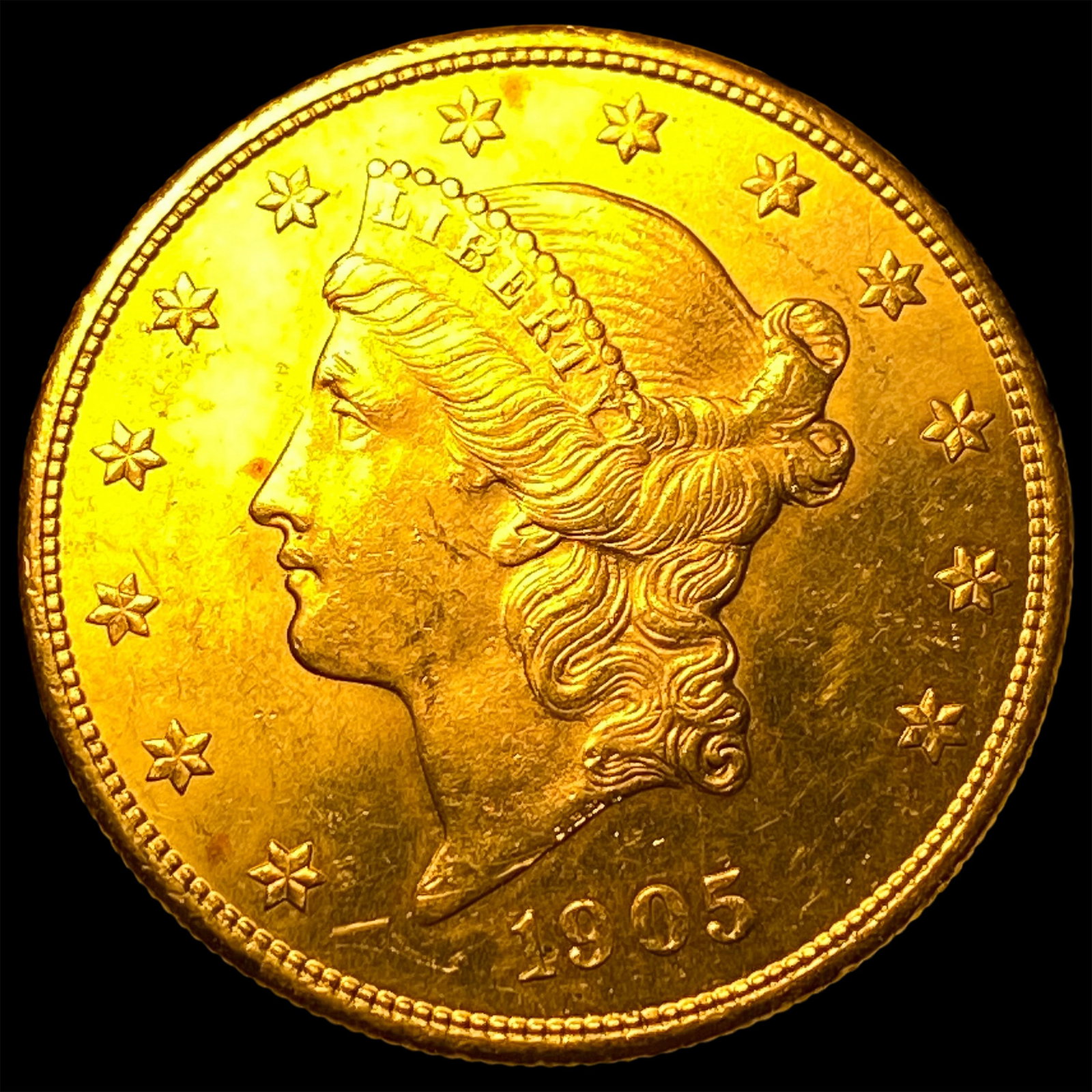 1905-S Liberty Head $20 Gold Double Eagle CLOSELY UNCIRCULATED (1 of 2)