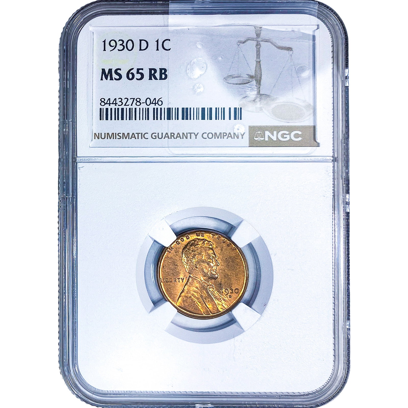 1930-D Wheat Cent NGC MS65 RB (1 of 2)