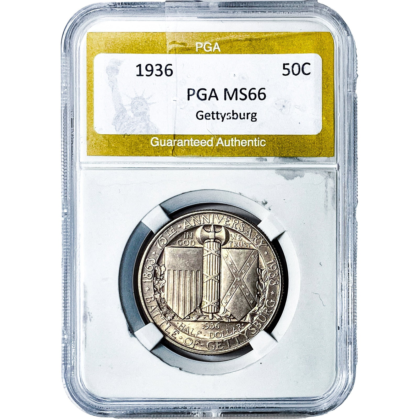 1936 Gettysburg Half Dollar PGA MS66 (1 of 2)