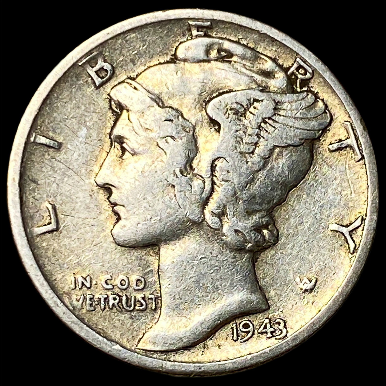 1943-D Silver Mercury Dime NEARLY UNCIRCULATED (1 of 2)