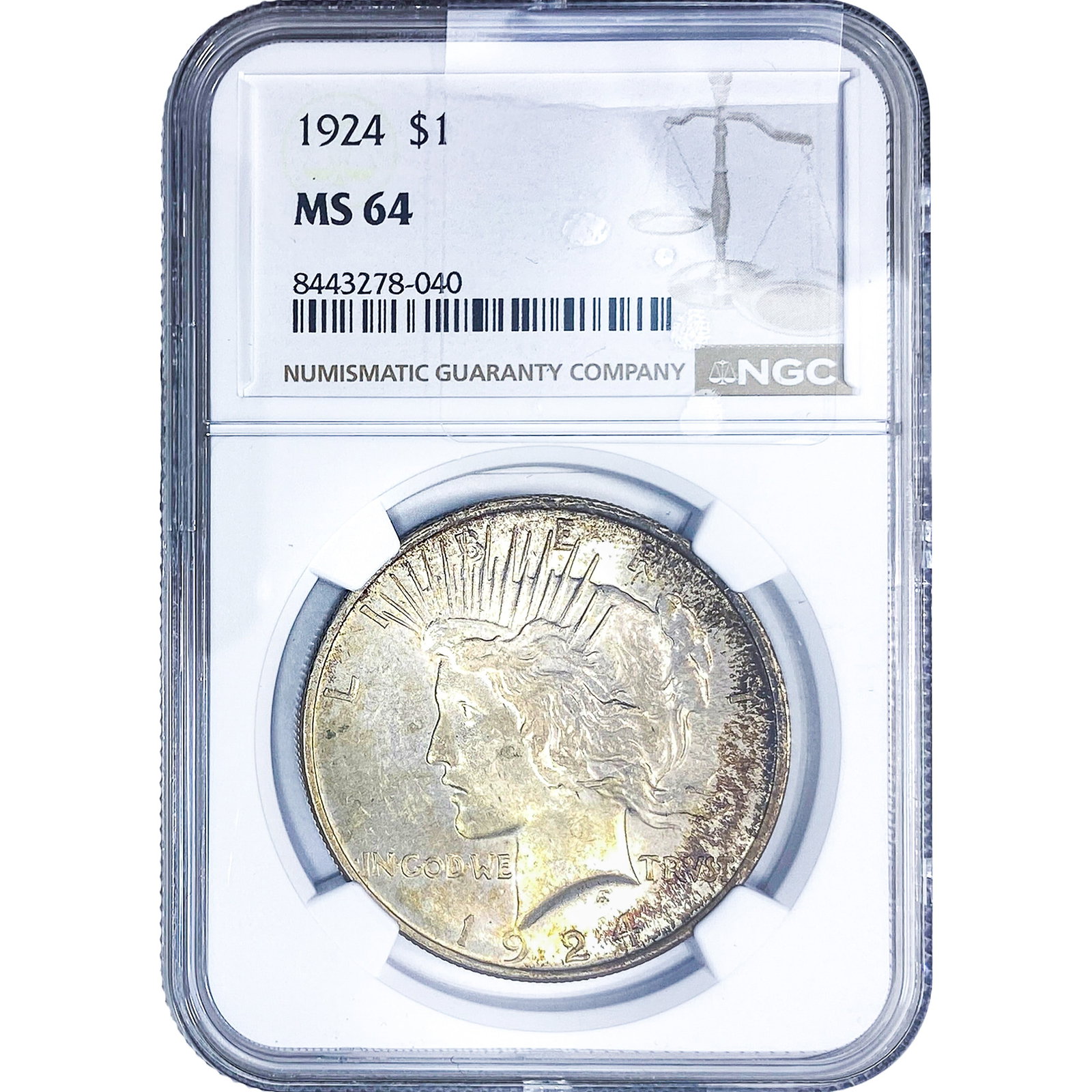 1924 Silver Peace Dollar NGC MS64 (1 of 2)