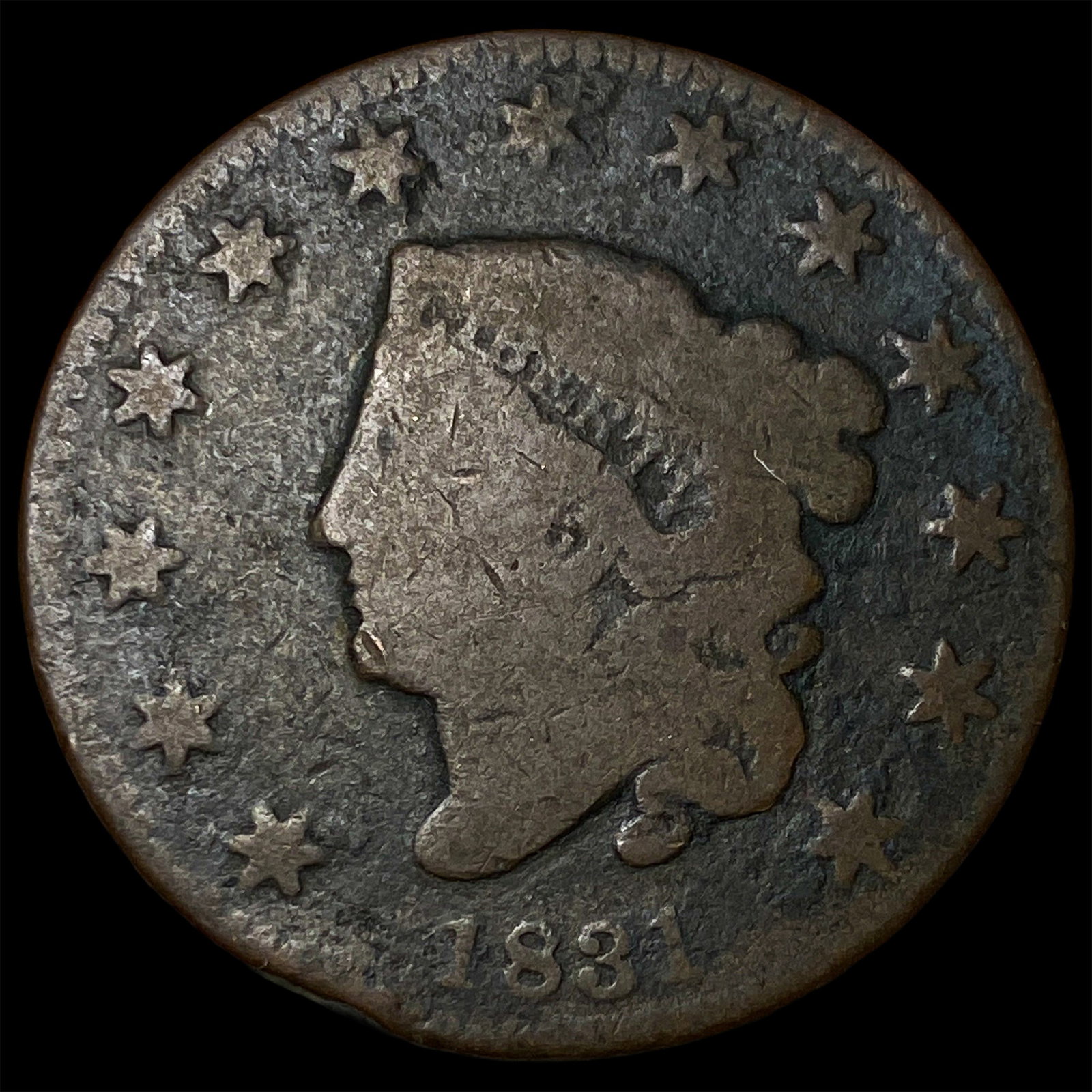 1831 Coronet Head Large Cent NICELY CIRCULATED (1 of 2)