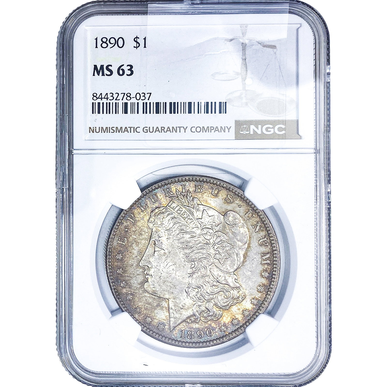 1890 Morgan Silver Dollar NGC MS63: 1890 Morgan Silver Dollar NGC MS63