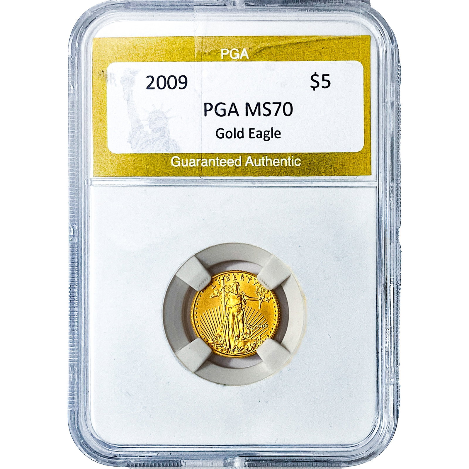 2009 $5 Gold American Eagle 1/10oz PGA MS70: 2009 $5 Gold American Eagle 1/10oz PGA MS70