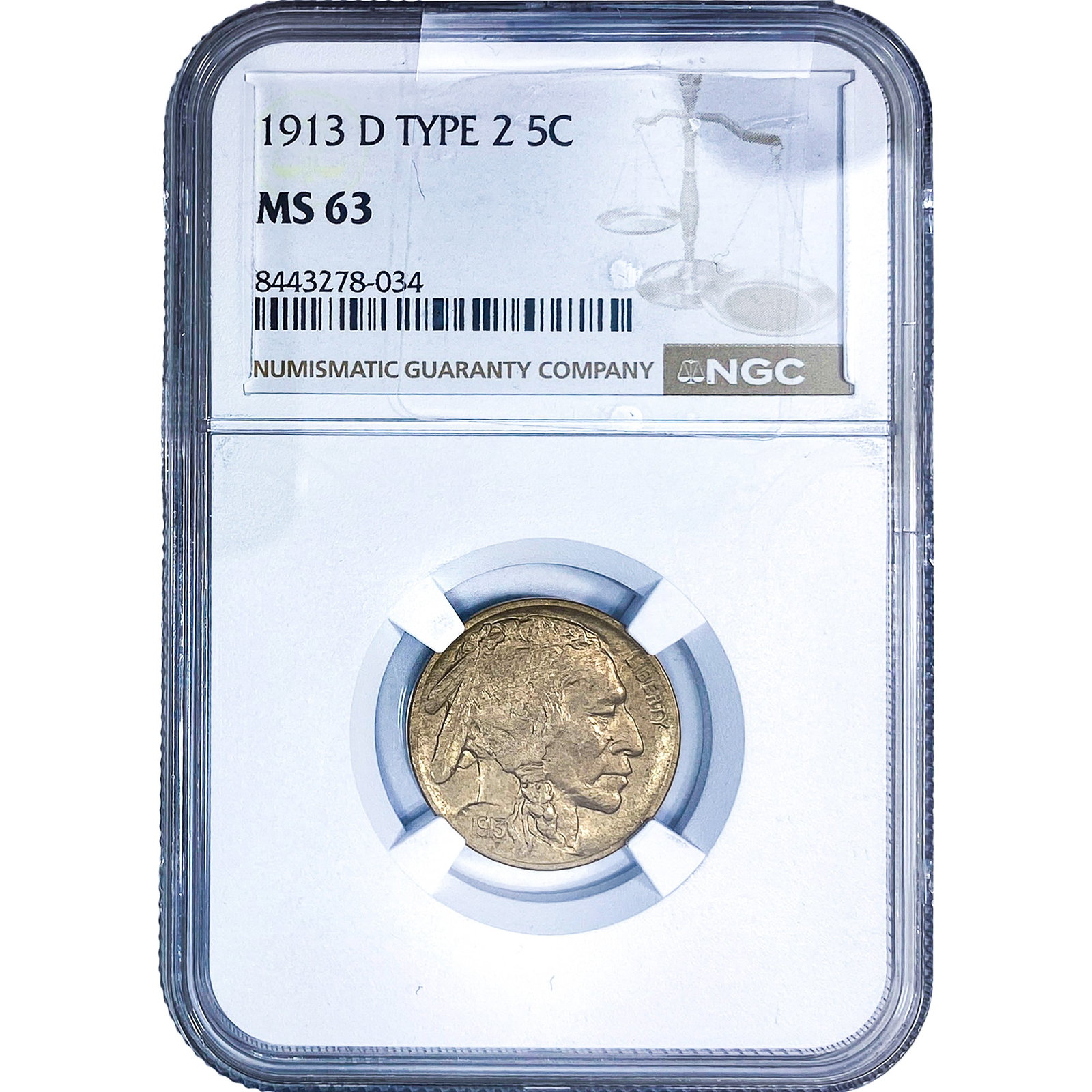1913-D Buffalo Nickel NGC MS63 (1 of 2)