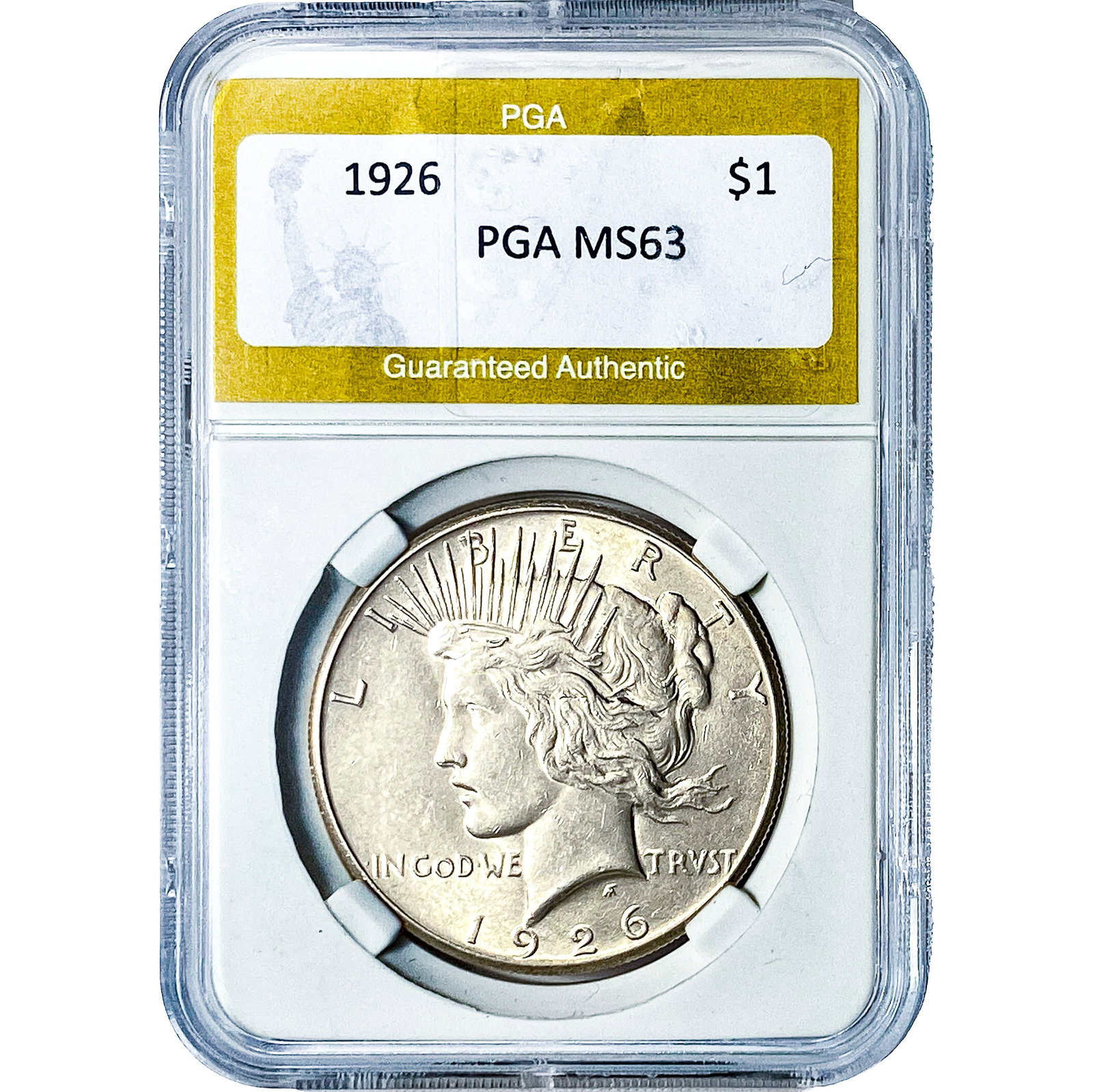 1926 Silver Peace Dollar PGA MS63 (1 of 2)
