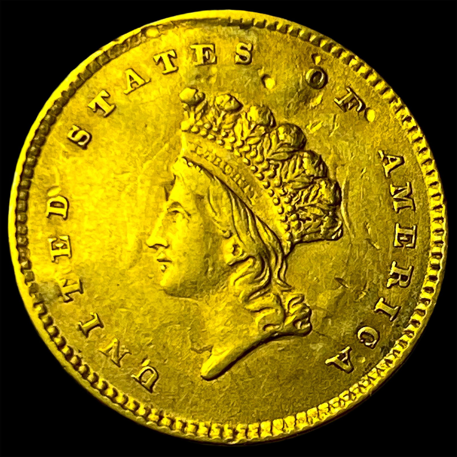 1854 Gold $1 Indian Princess Type 2 CHOICE AU: 1854 Gold $1 Indian Princess Type 2 CHOICE AU