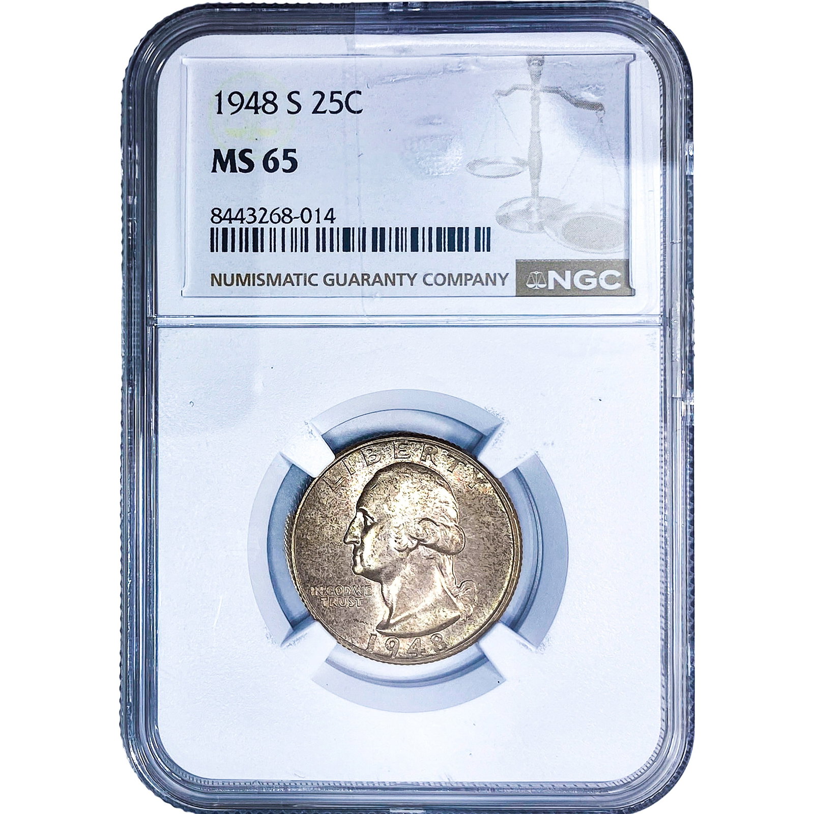 1948-S Washington Silver Quarter NGC MS65 (1 of 2)