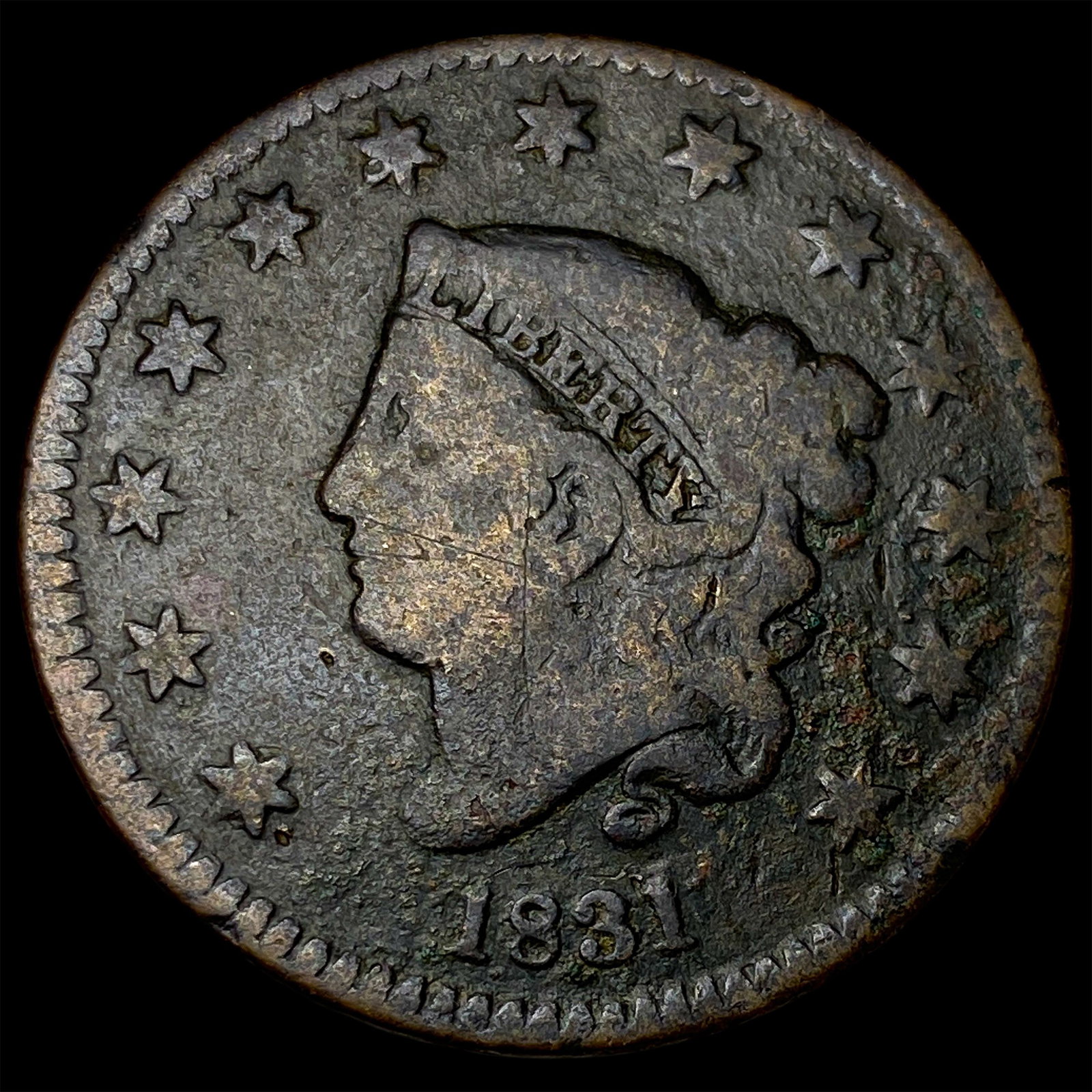 1831 Coronet Head Large Cent LIGHTLY CIRCULATED (1 of 2)