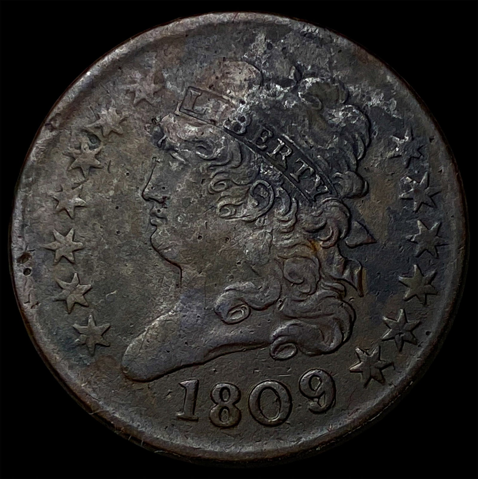 1809 Classic Head Half Cent NEARLY UNCIRCULATED (1 of 2)