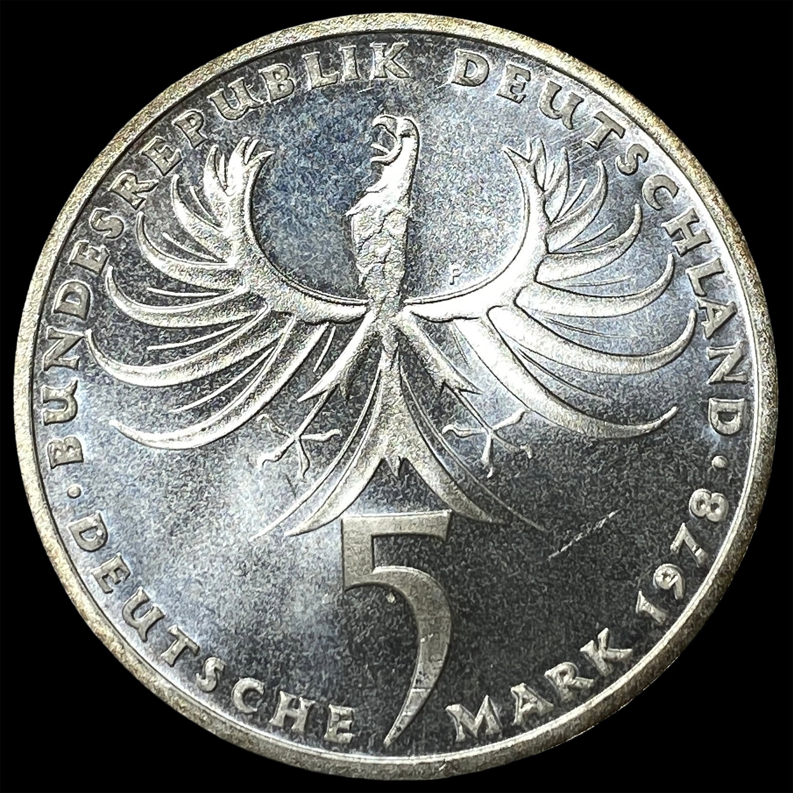 1978F Germany Silver 5 Mark - 2