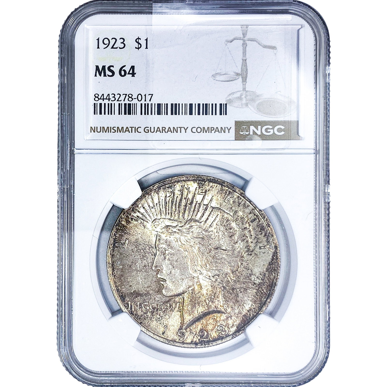 1923 Silver Peace Dollar NGC MS64: 1923 Silver Peace Dollar NGC MS64