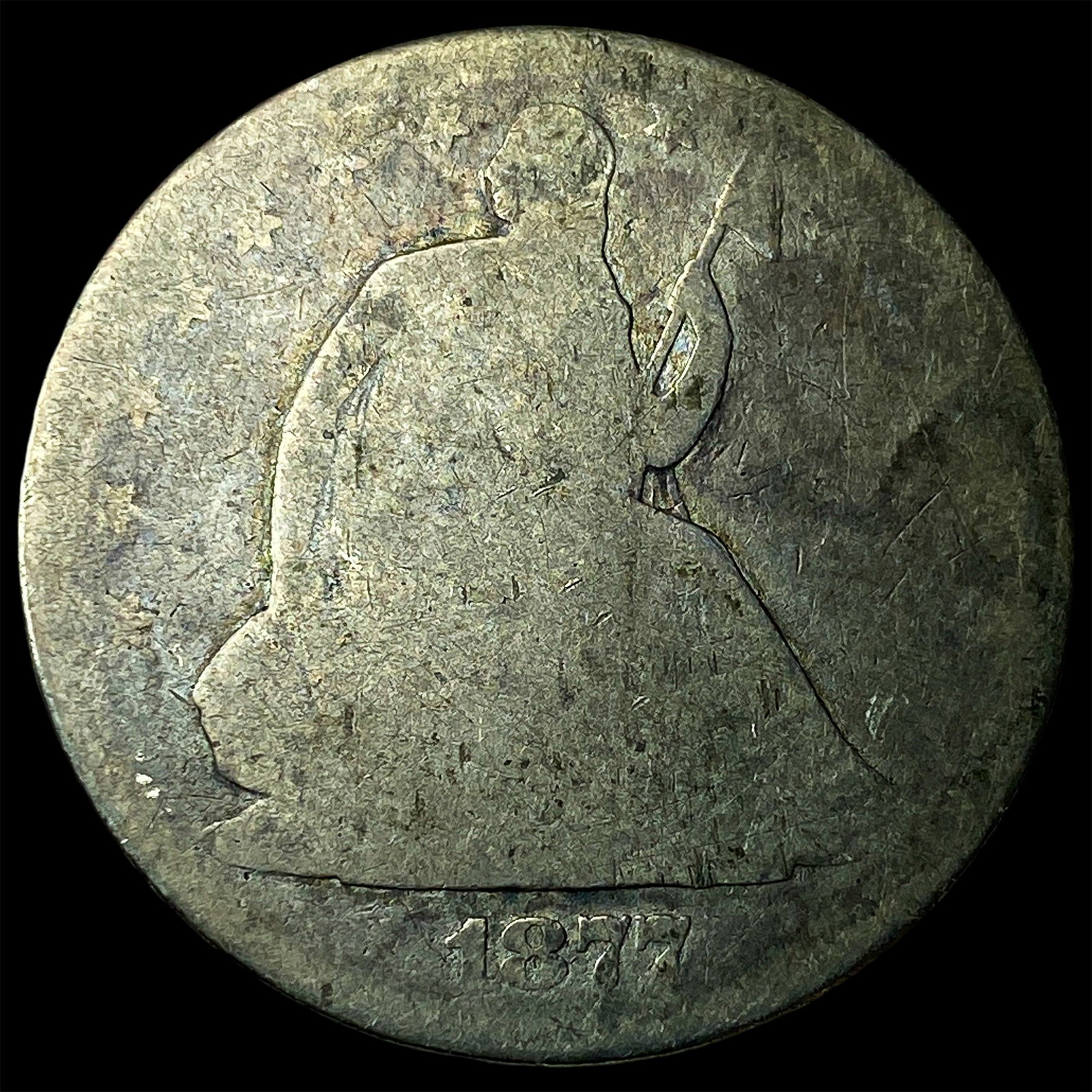 1877 Seated Liberty Half Dollar NICELY CIRCULATED: 1877 Seated Liberty Half Dollar NICELY CIRCULATED