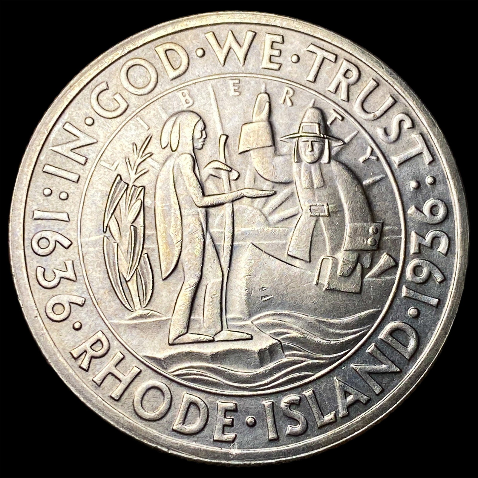 1936 Silver Rhode Island Half Dollar UNCIRCULATED (1 of 2)