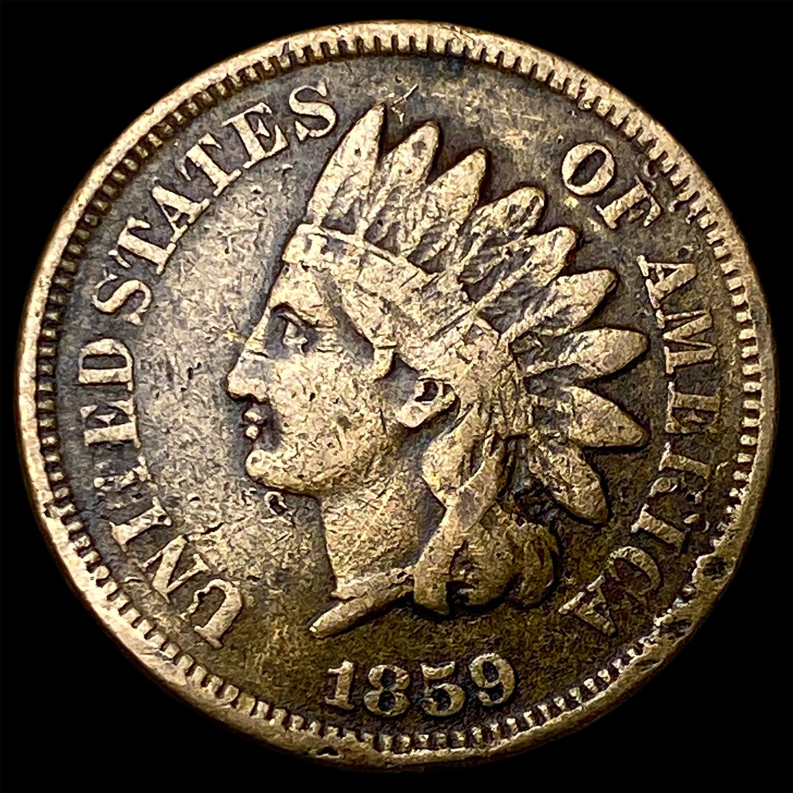 1859 Indian Head Cent LIGHTLY CIRCULATED: 1859 Indian Head Cent LIGHTLY CIRCULATED